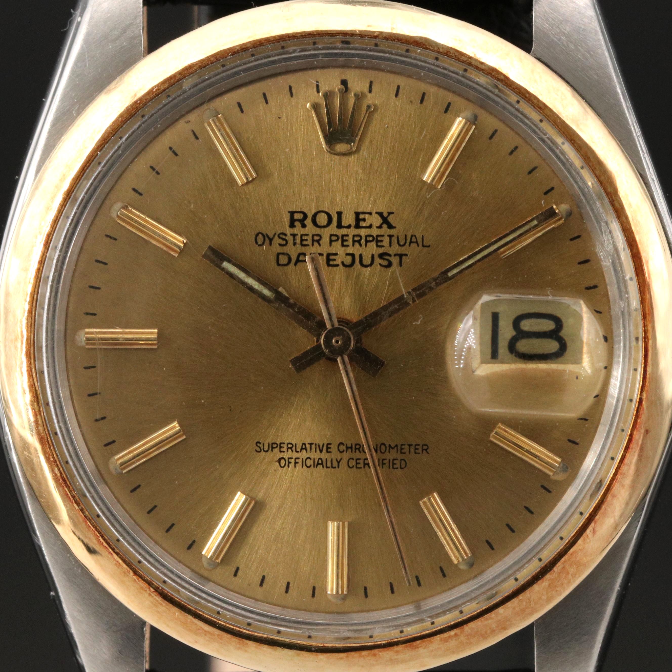 1978 Rolex Date 1500 18K Gold and Stainless Steel Automatic Watch