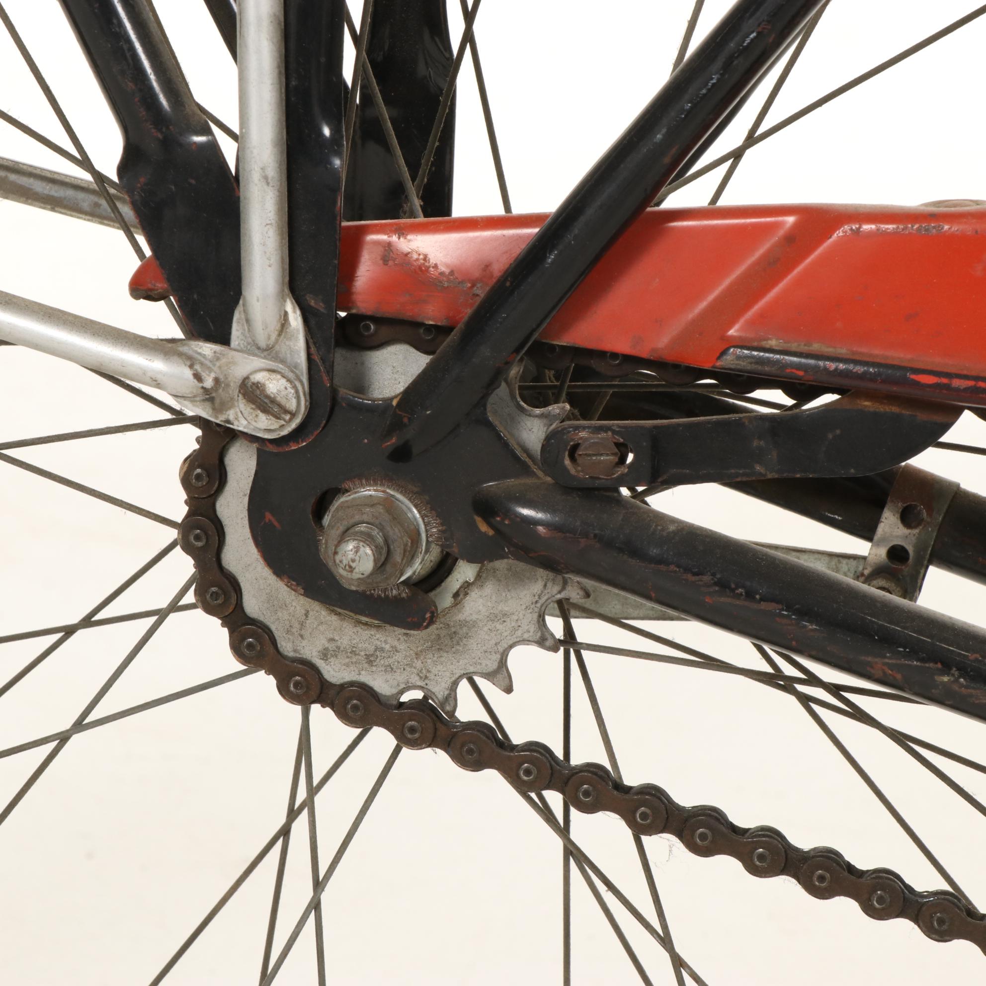 Schwinn Black Phantom Cruiser Bicycle, Mid-20th Century