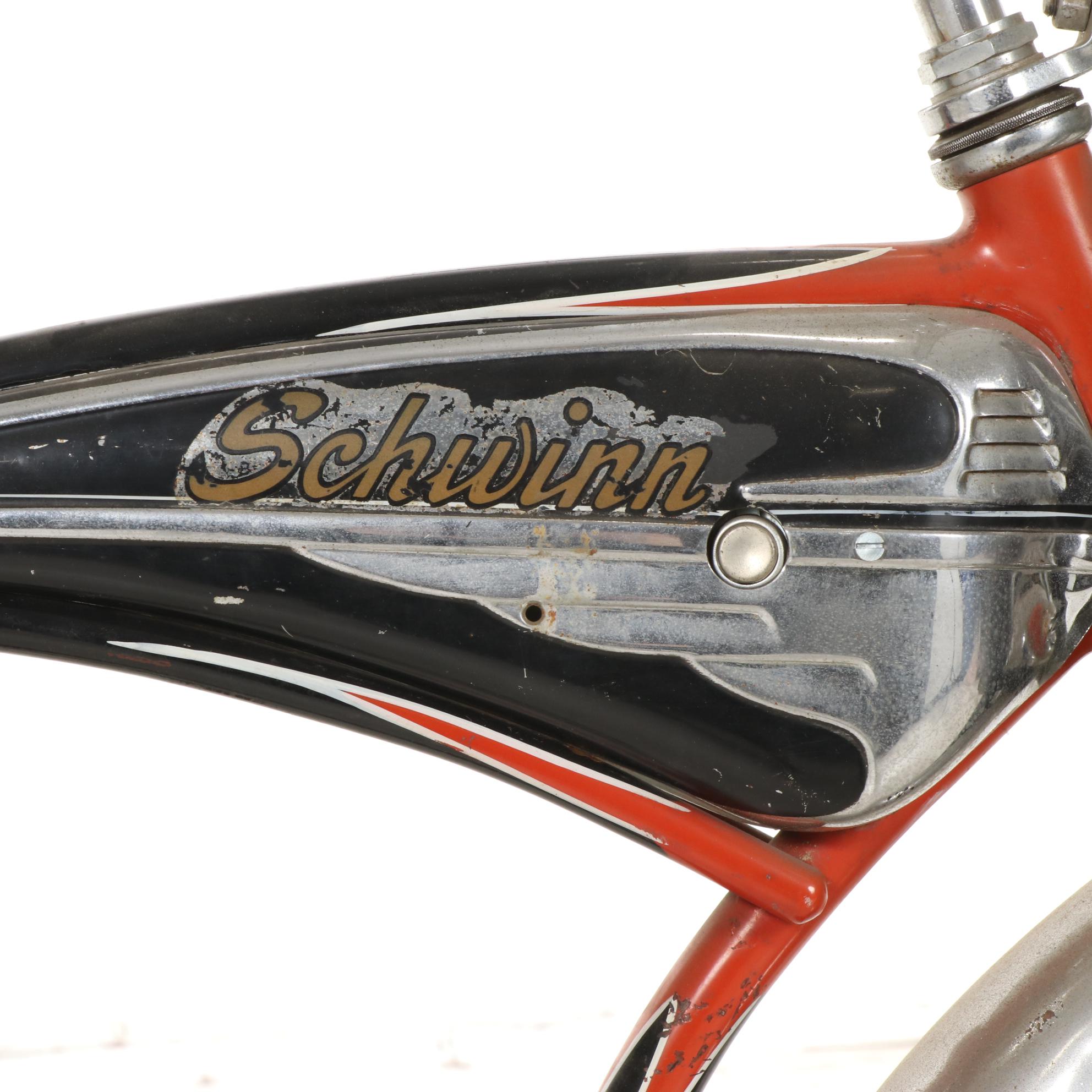Schwinn Black Phantom Cruiser Bicycle, Mid-20th Century