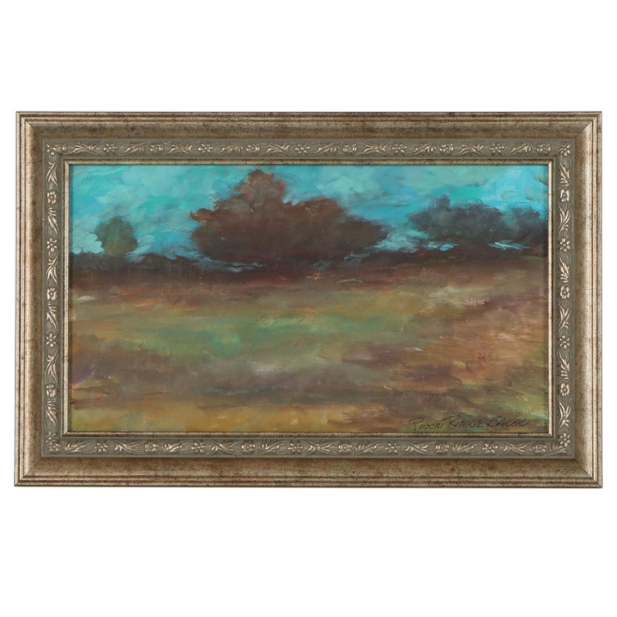 Robert Riddle Baker Landscape Acrylic Painting "Ohio Daybreak," 2021