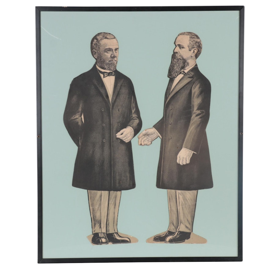 Lithograph Illustration Cut-Outs of the Smith Brothers, Early 20th Century