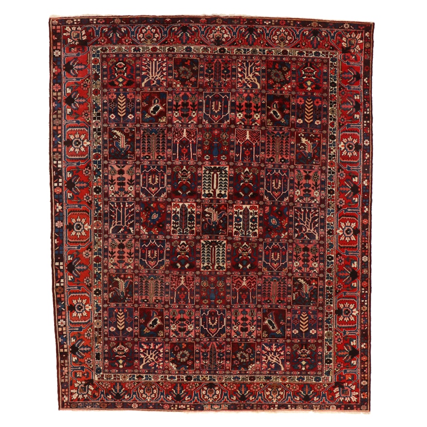 10'7 x 12'10 Hand-Knotted Persian Bakhtiari Pictorial Room Sized Rug