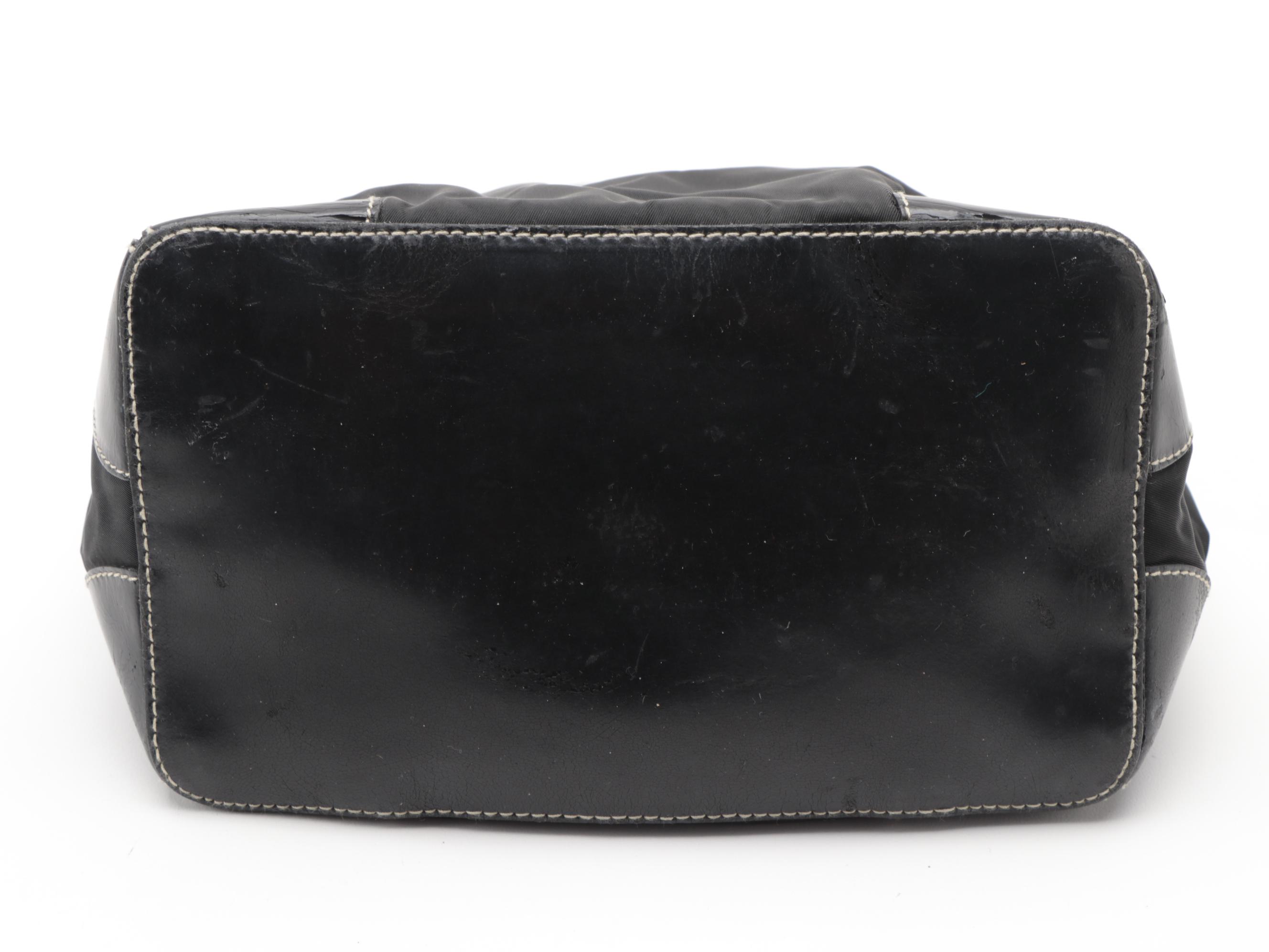 Prada Shoulder Bag in Black Tessuto Nylon and Leather