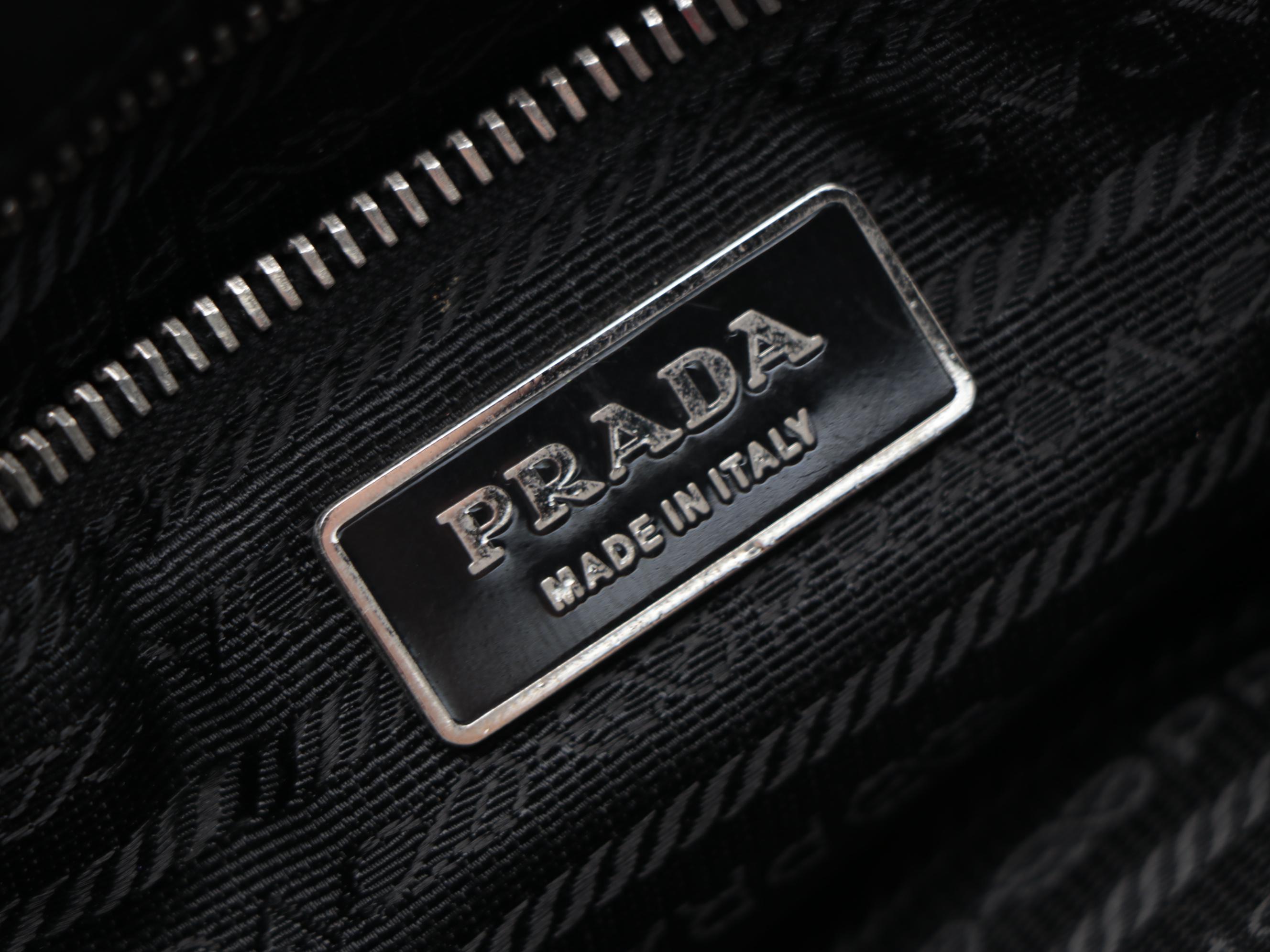 Prada Shoulder Bag in Black Tessuto Nylon and Leather