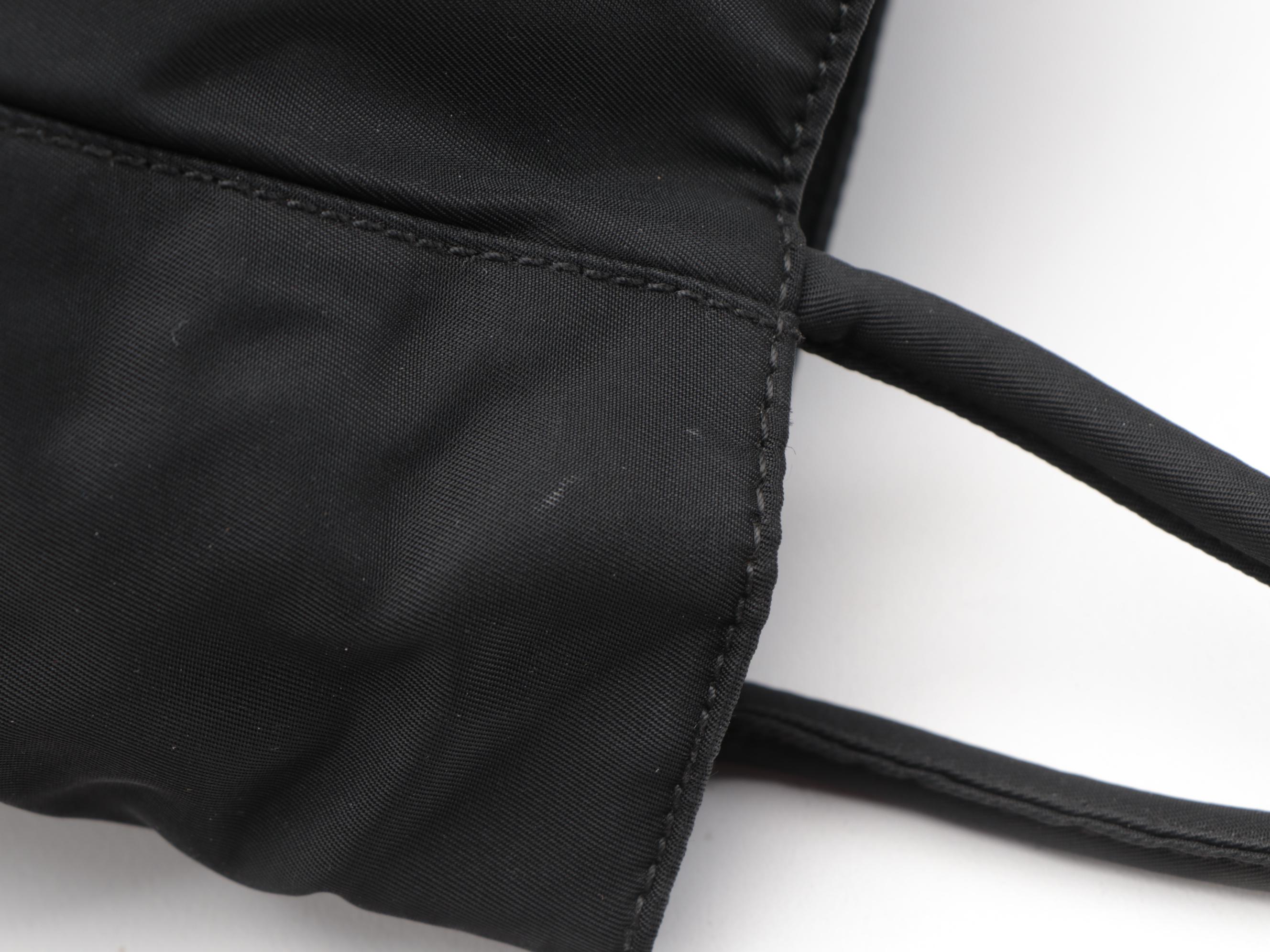Prada Shoulder Bag in Black Tessuto Nylon and Leather