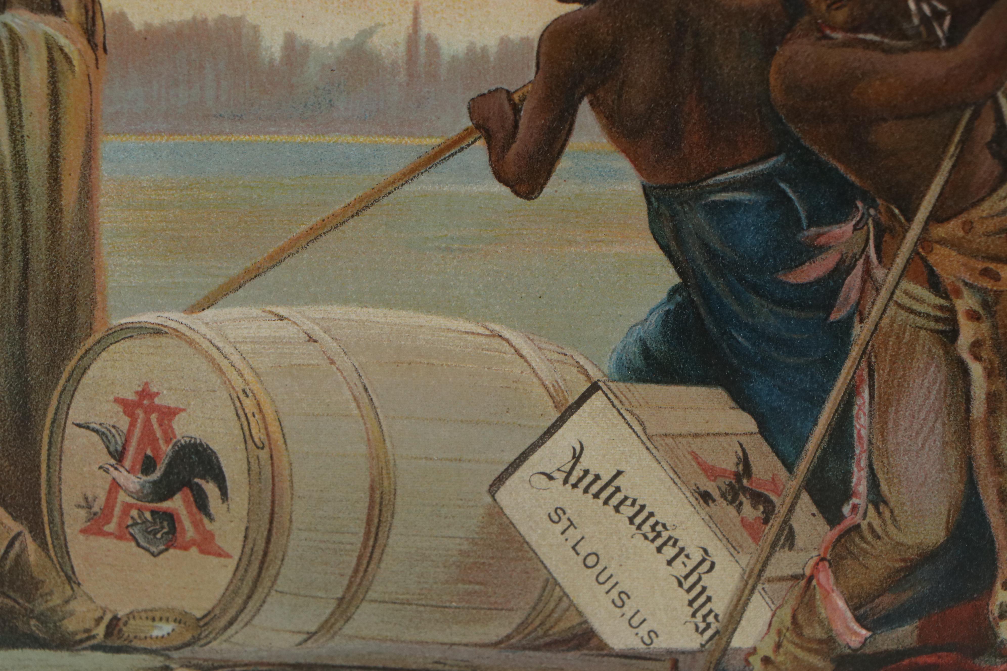Anheuser-Busch Chromolithograph Advertisement "Father of Waters," circa 1912