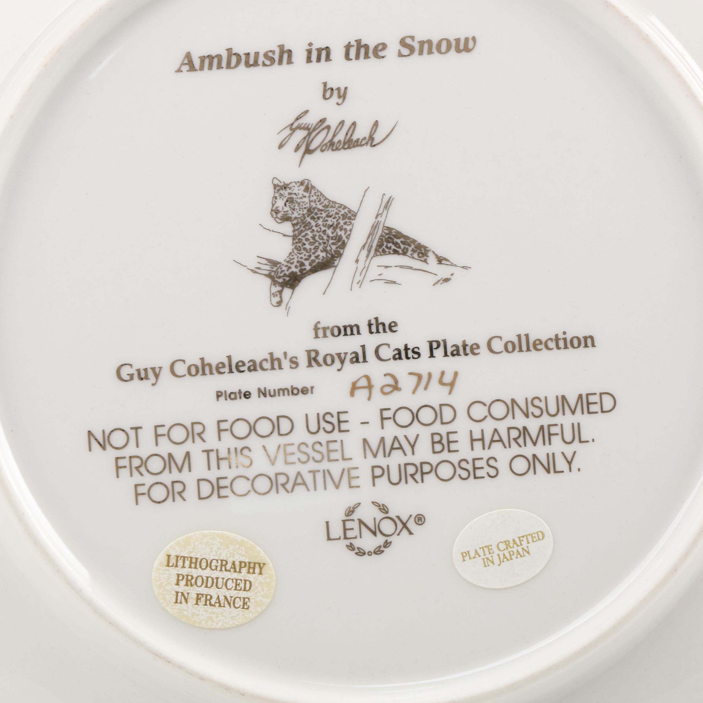 Lenox Guy Coheleach "Royal Cats" and Bradex Will Nelson "The Panda" Plates