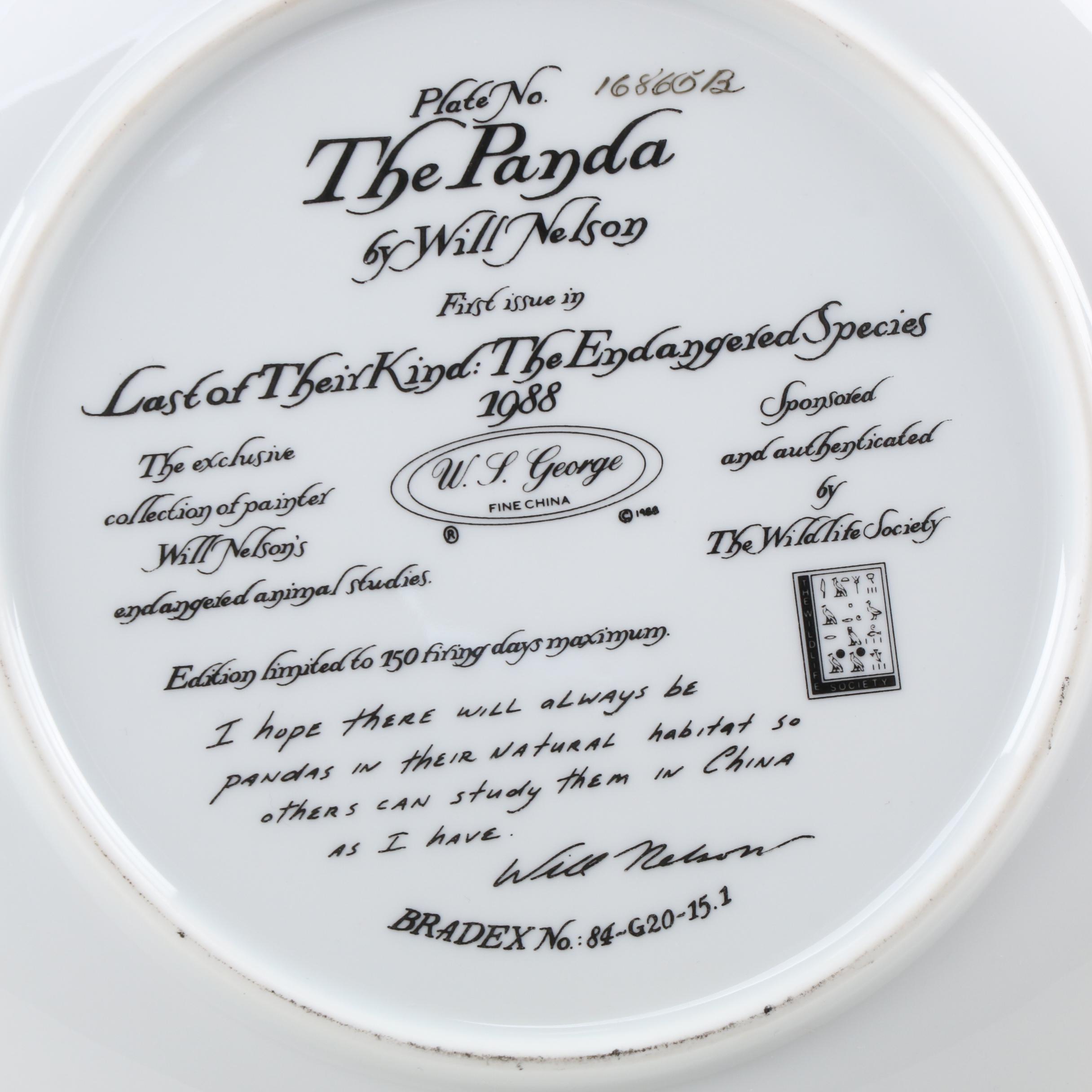 Lenox Guy Coheleach "Royal Cats" and Bradex Will Nelson "The Panda" Plates