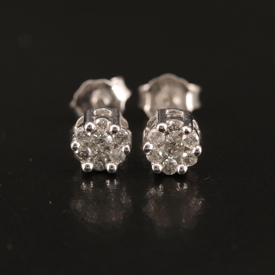 10K Diamond Stud Earrings