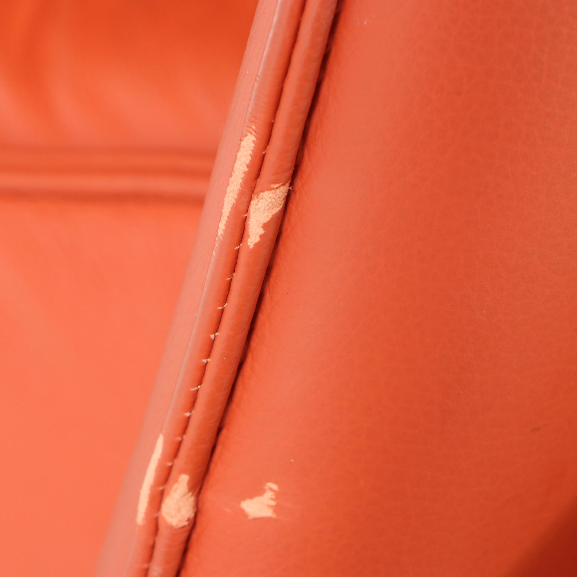 Lafer Modern Orange Leather Reclining Chair