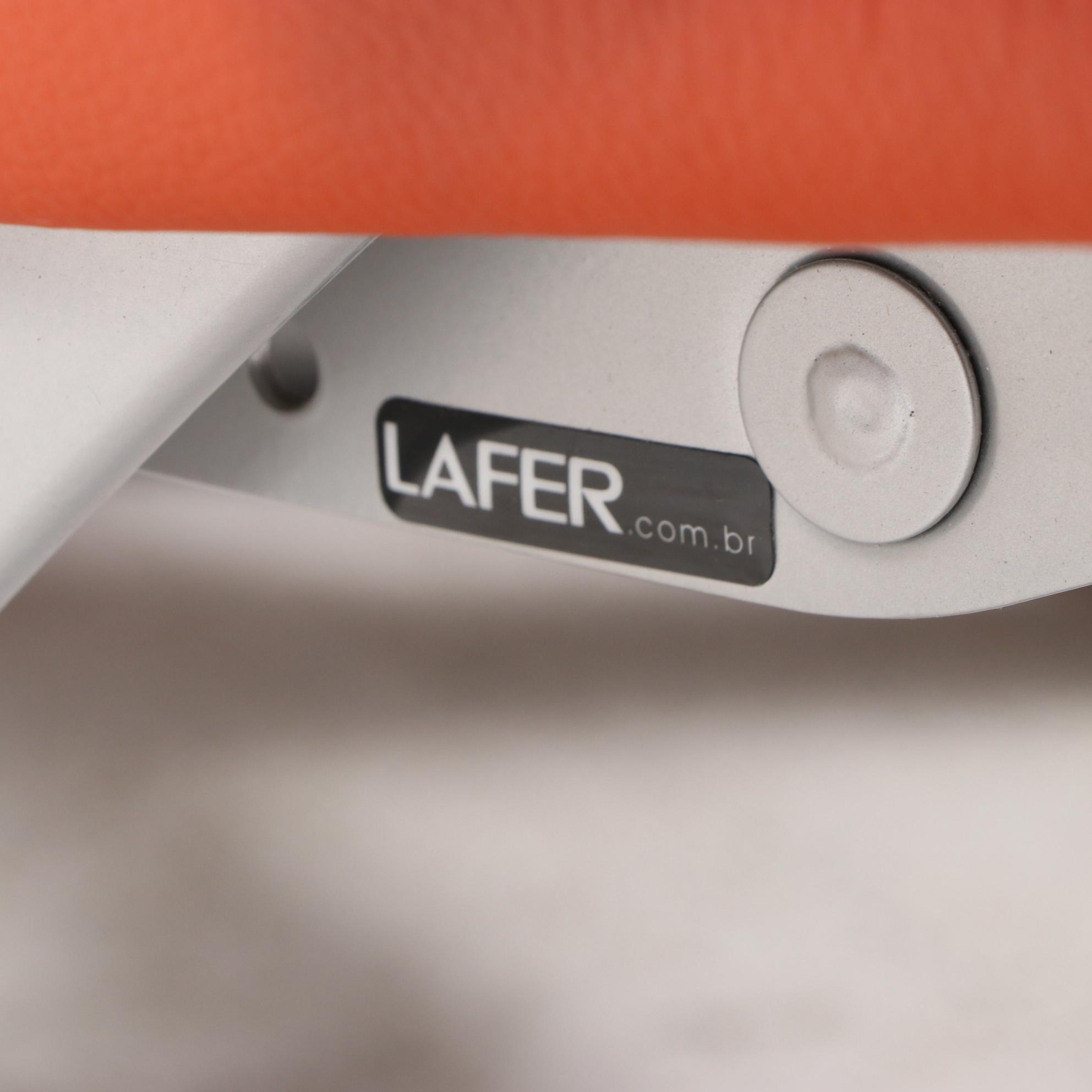 Lafer Modern Orange Leather Reclining Chair