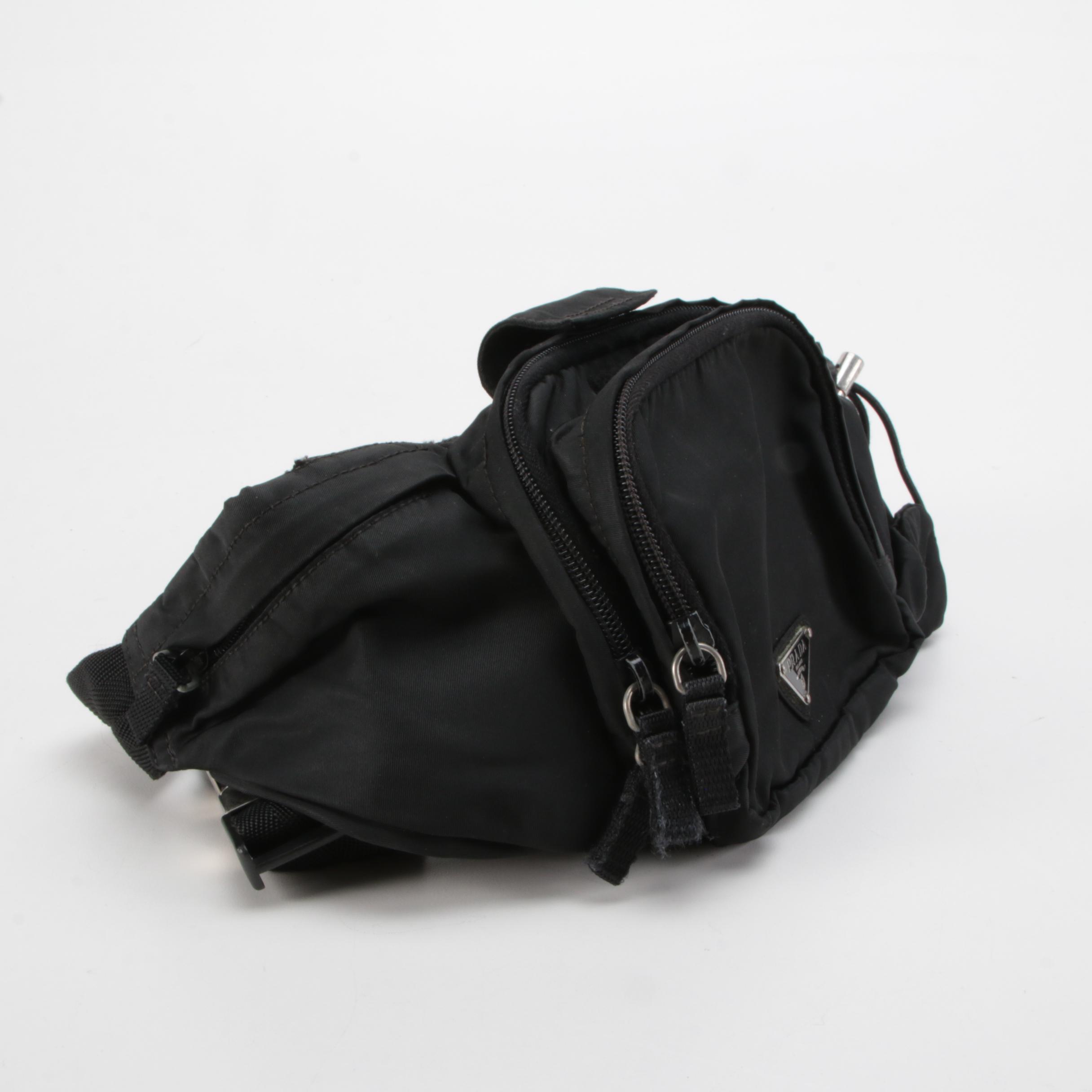 Prada Belt Bag in Black Tessuto Nylon