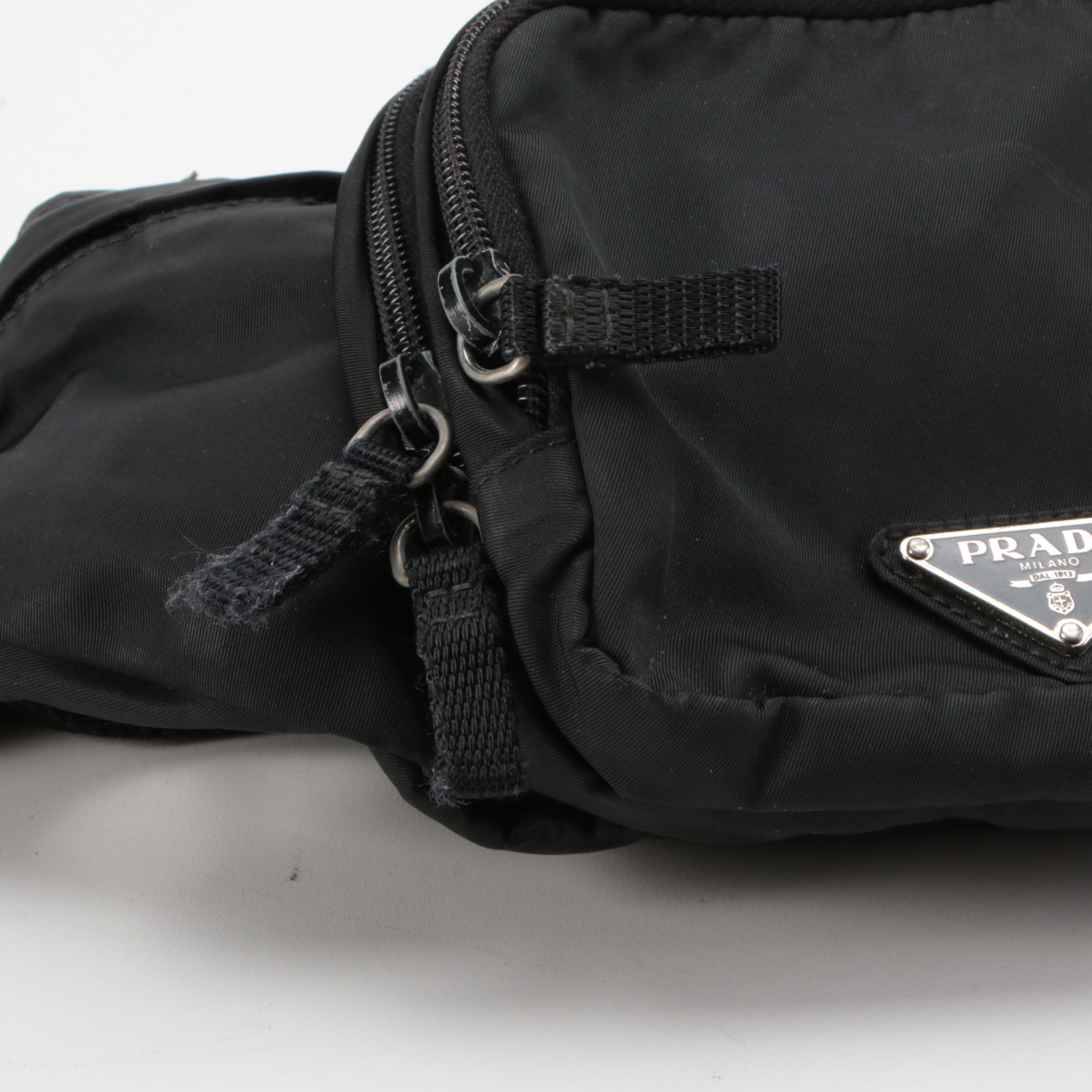 Prada Belt Bag in Black Tessuto Nylon
