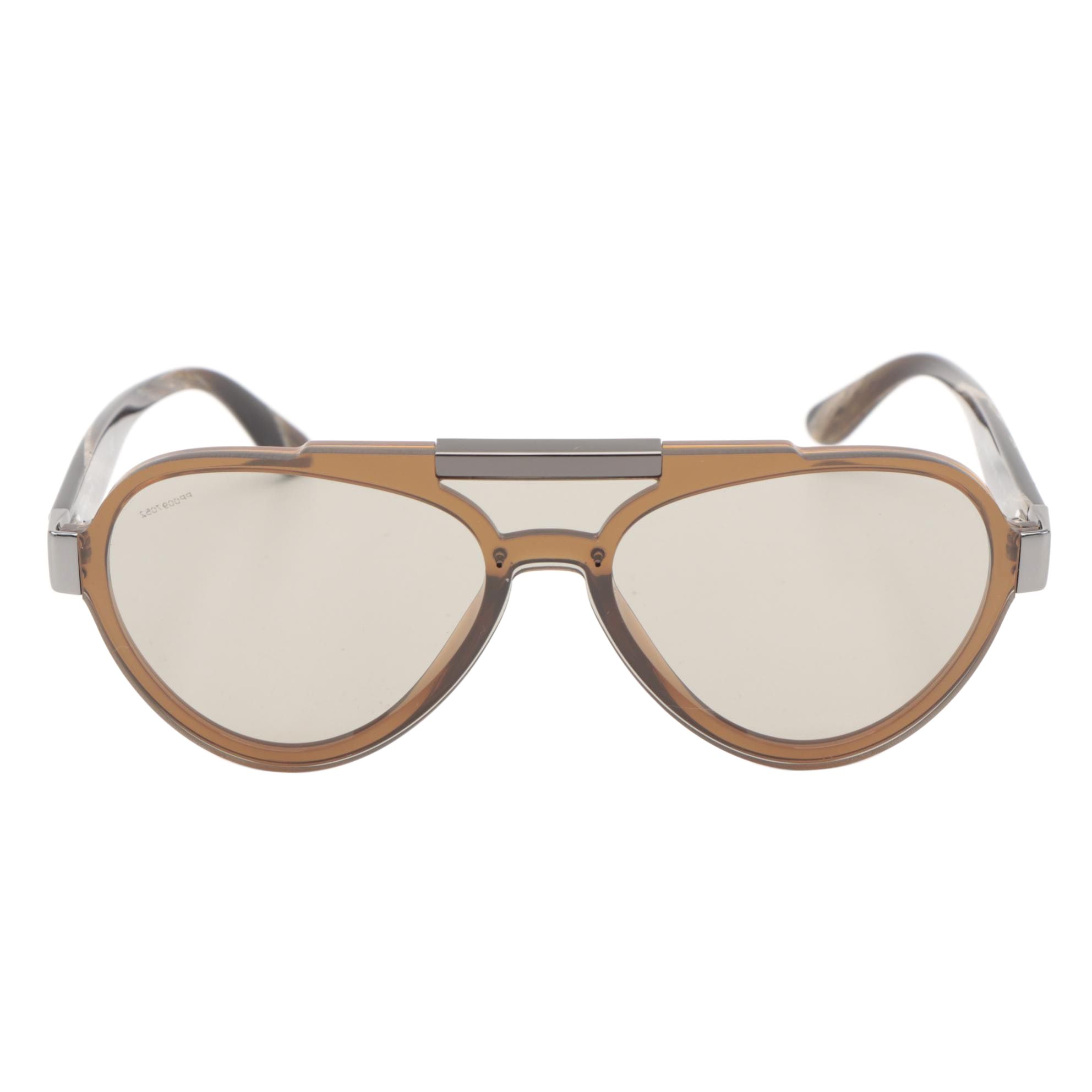 Prada SPR01U Brown Aviator Sunglasses