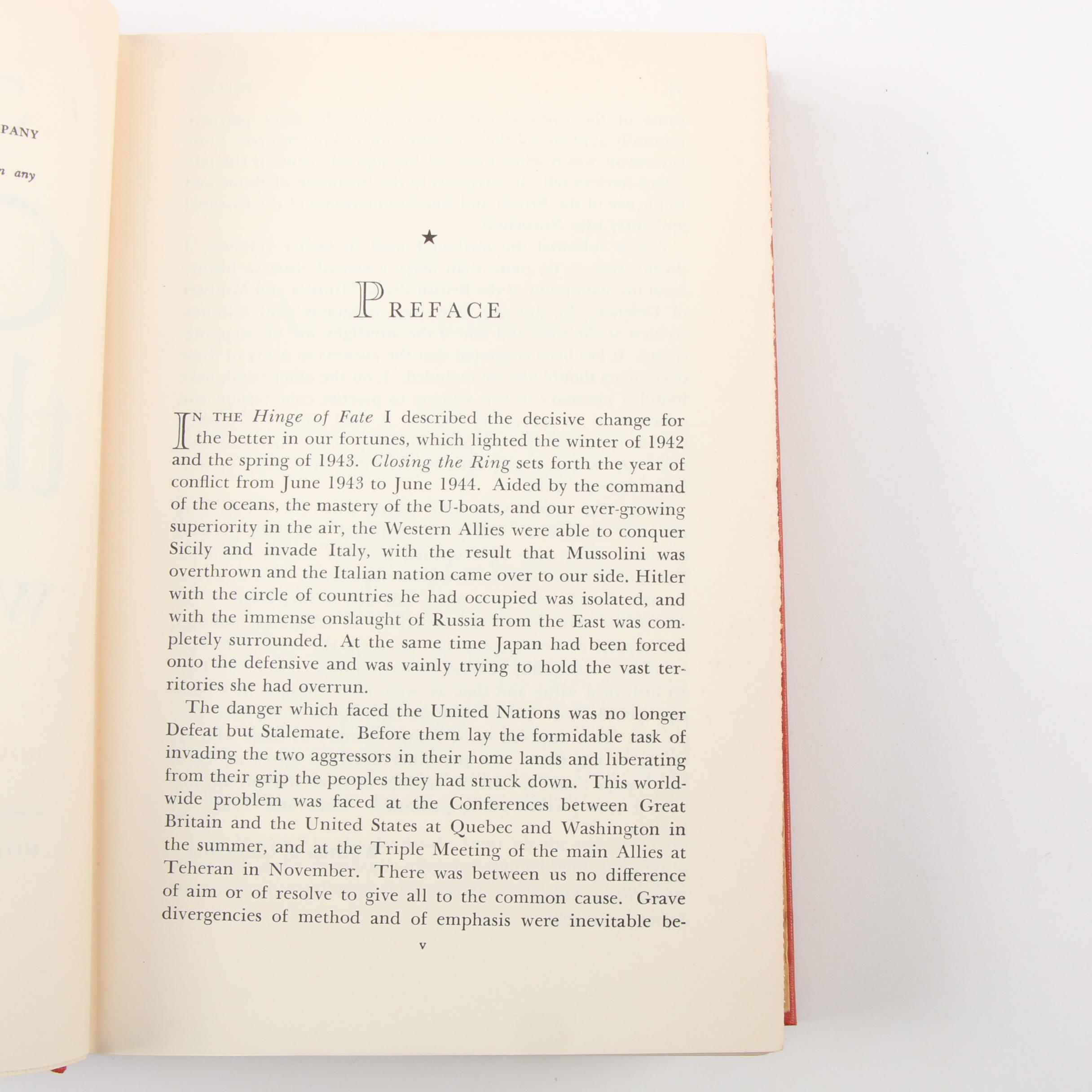 First Edition "The Second World War" Set by Winston Churchill, 1948 - 1953