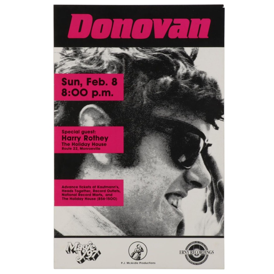 Donovan Monroeville Concert Poster