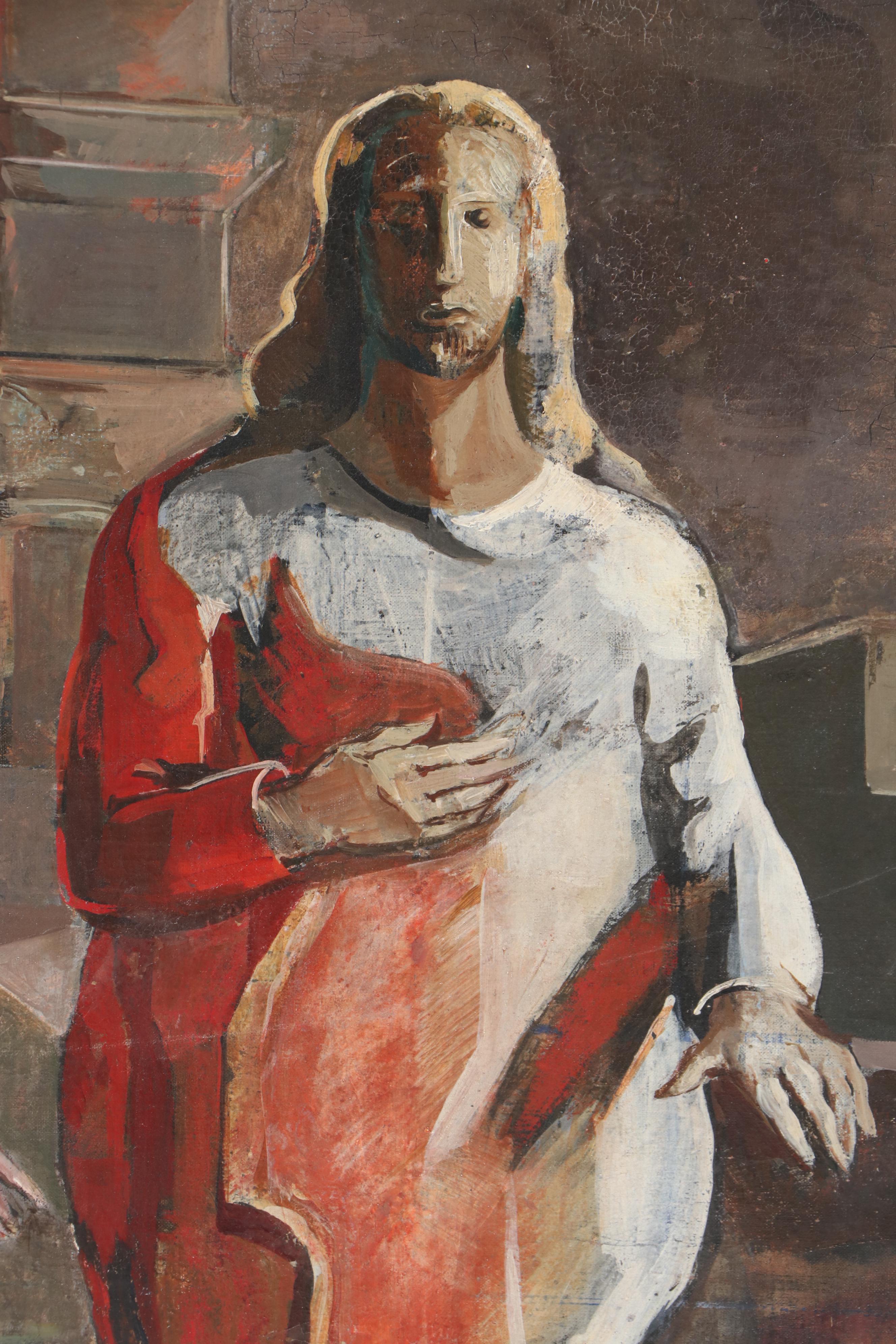 Jacques Despierre Oil Painting "Le Christ Guérissant les Malades," 1941