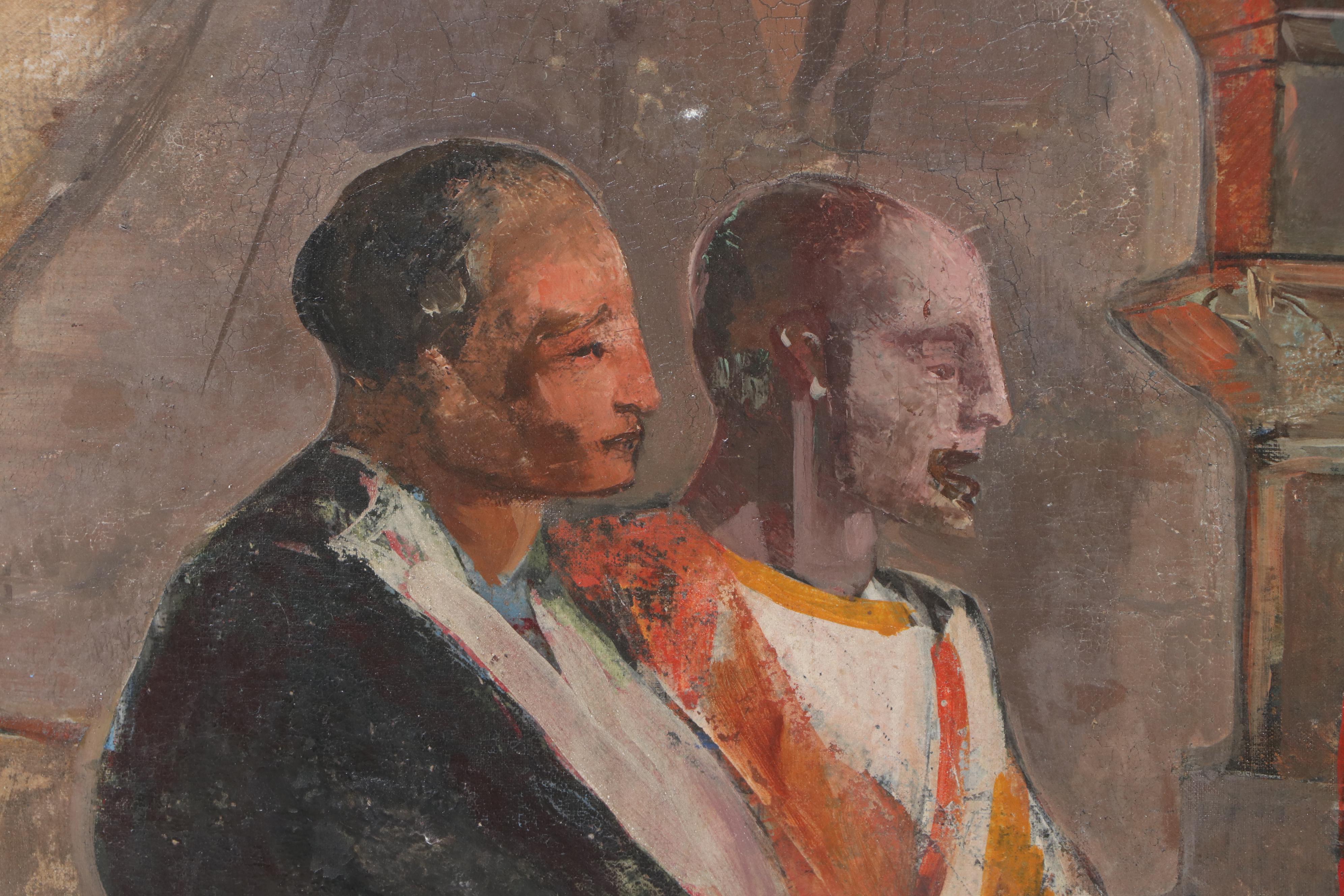 Jacques Despierre Oil Painting "Le Christ Guérissant les Malades," 1941