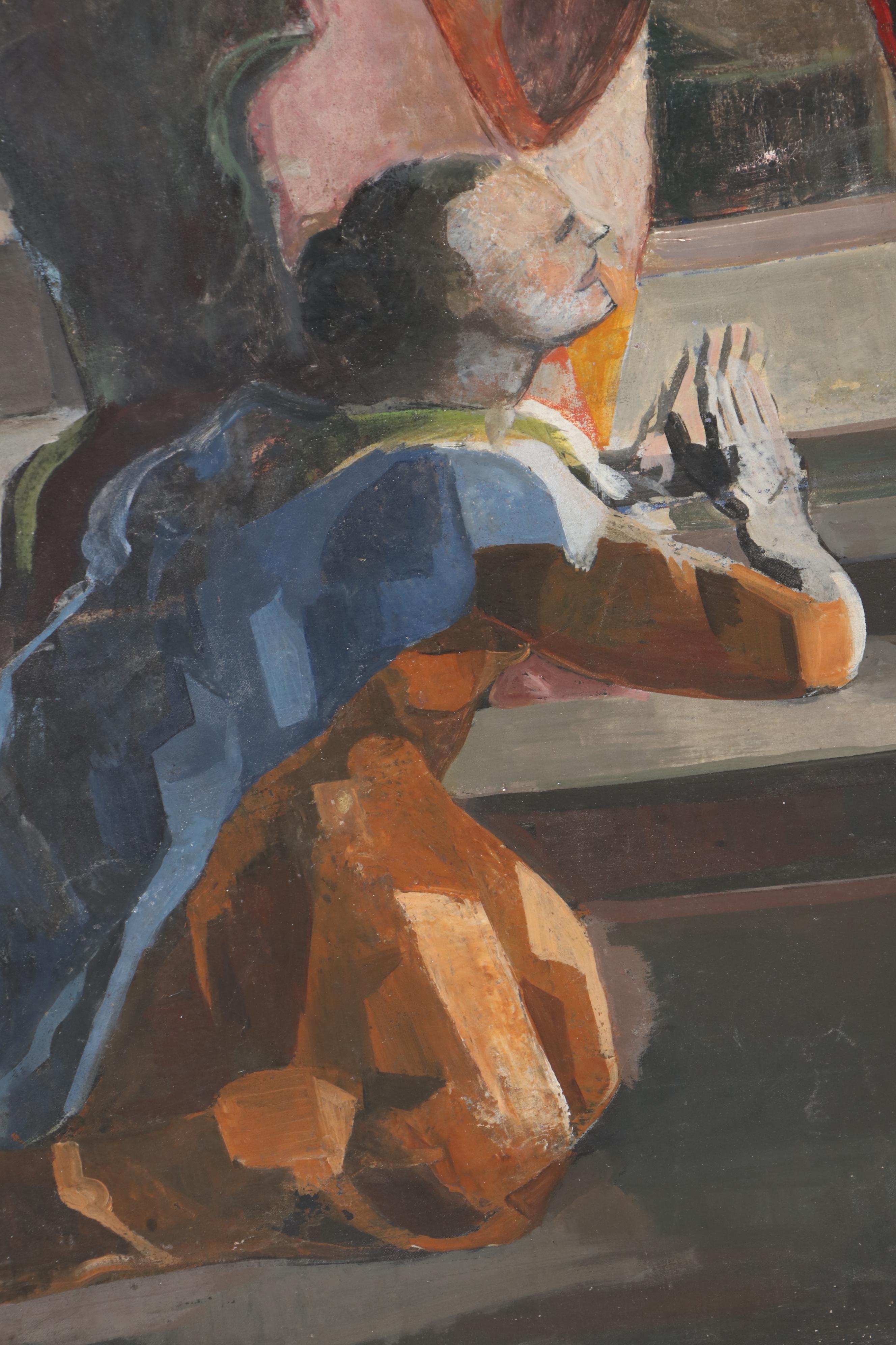 Jacques Despierre Oil Painting "Le Christ Guérissant les Malades," 1941