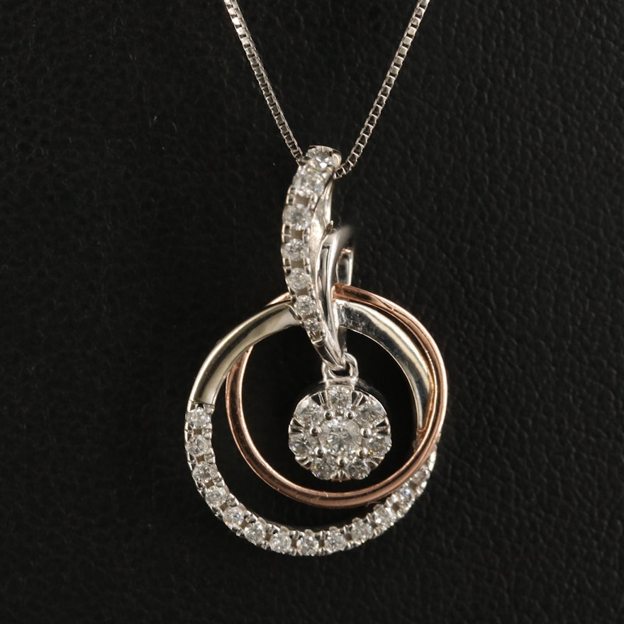 10K Diamond Pendant Necklace