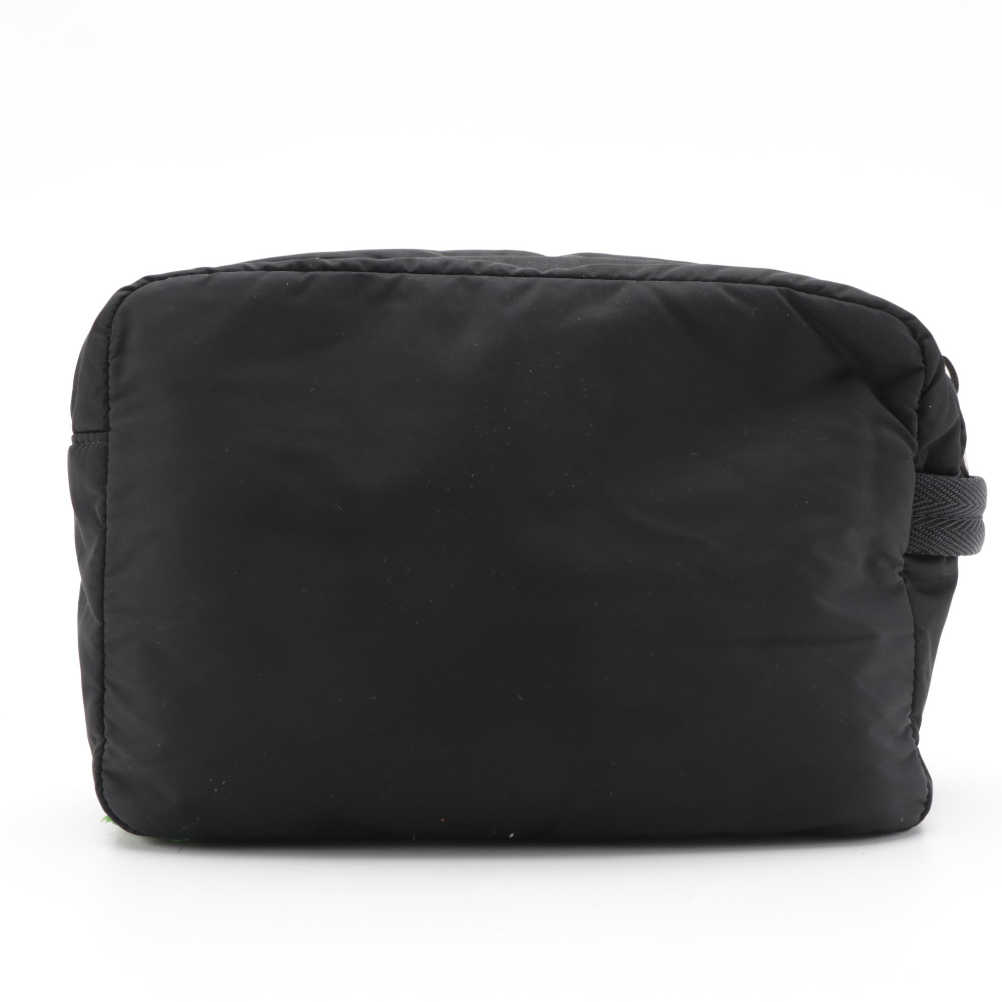 Prada Necessaire Pouch in Luna Rossa Tessuto Nylon and Piuma Latex