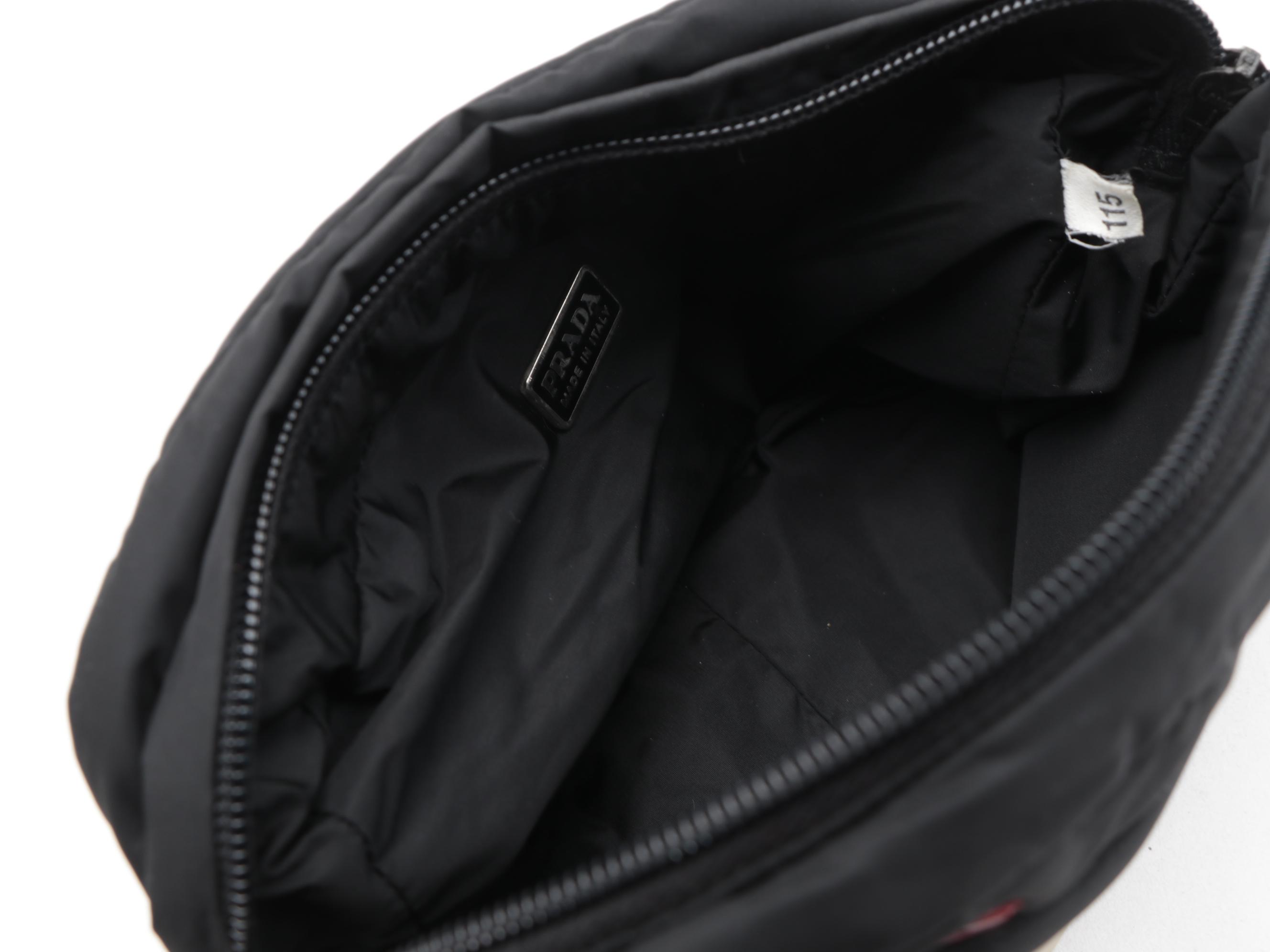 Prada Necessaire Pouch in Luna Rossa Tessuto Nylon and Piuma Latex