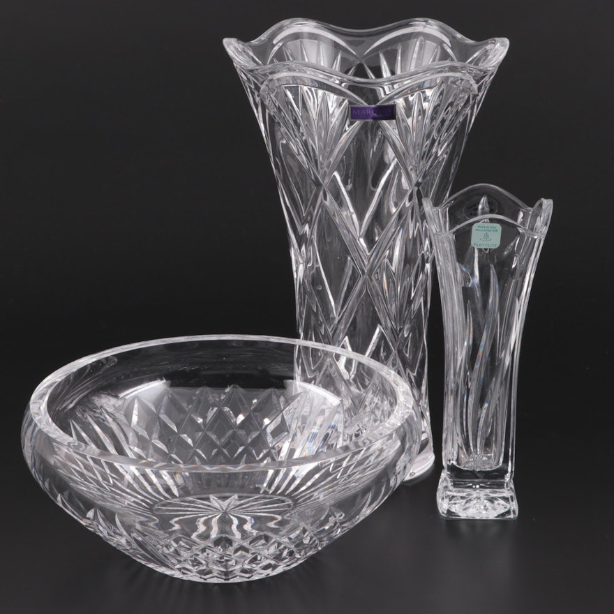 Marquis by Waterford "Honor" and Other Crystal Vases, Contemporary