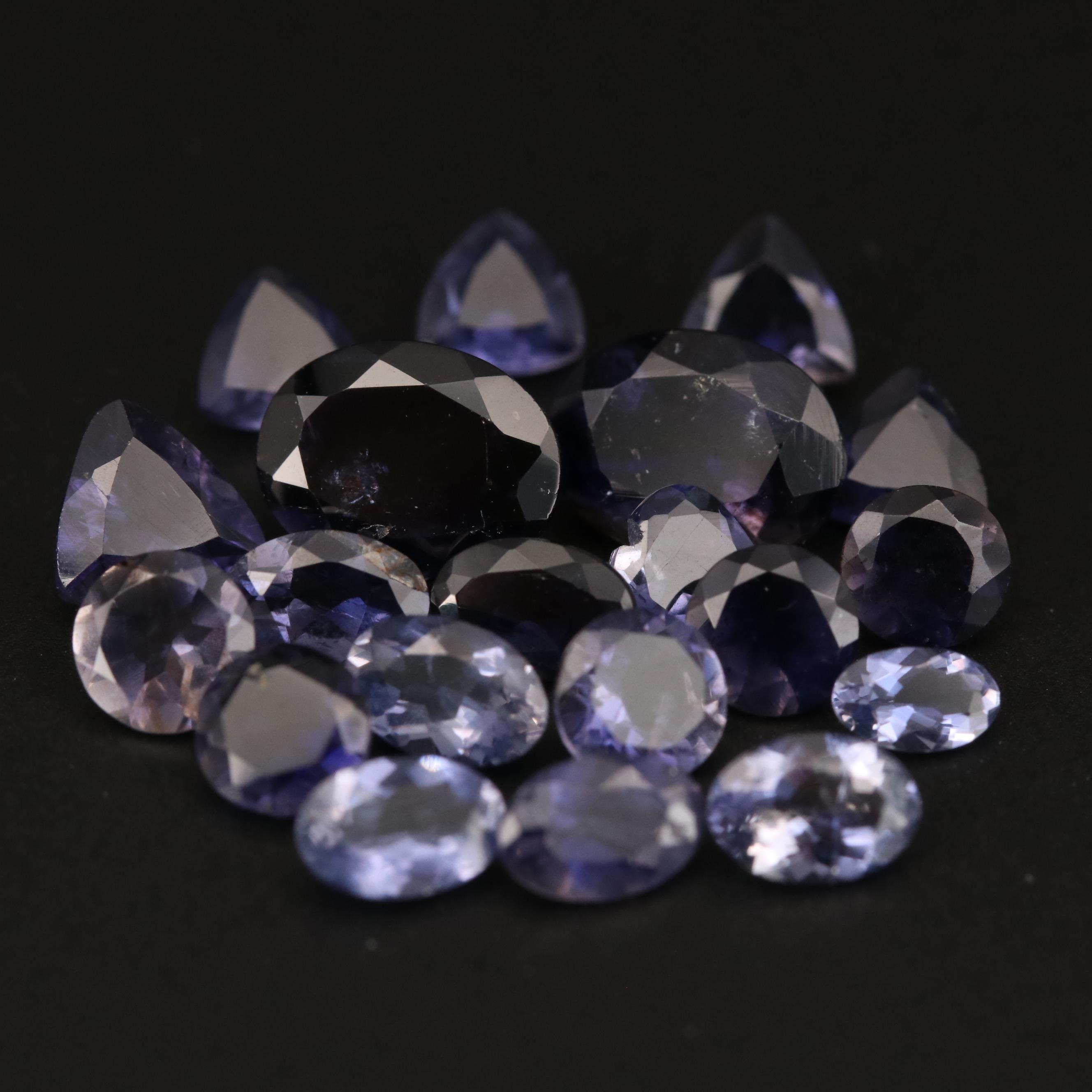 Loose 10.21 CTW Mixed Faceted Iolite