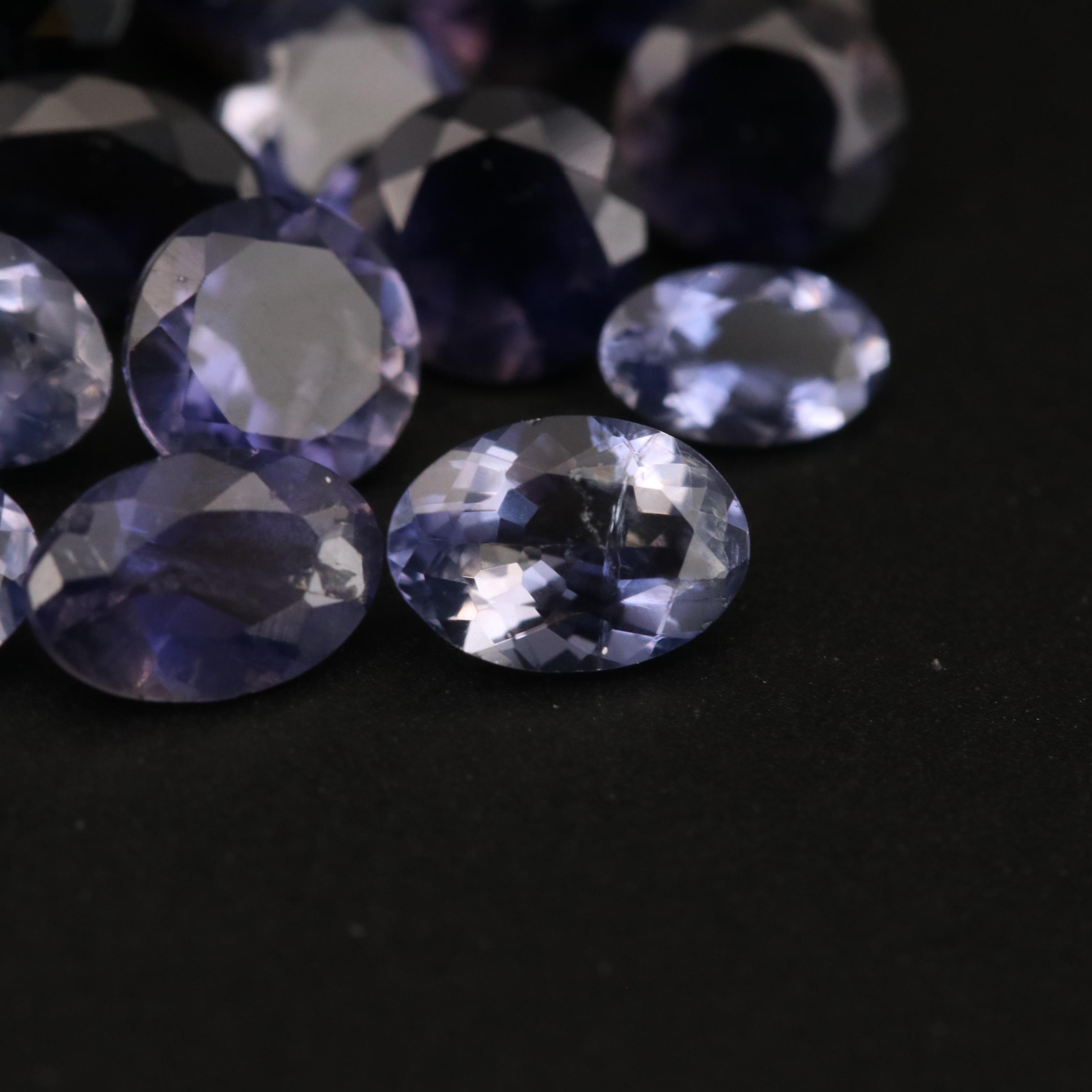 Loose 10.21 CTW Mixed Faceted Iolite