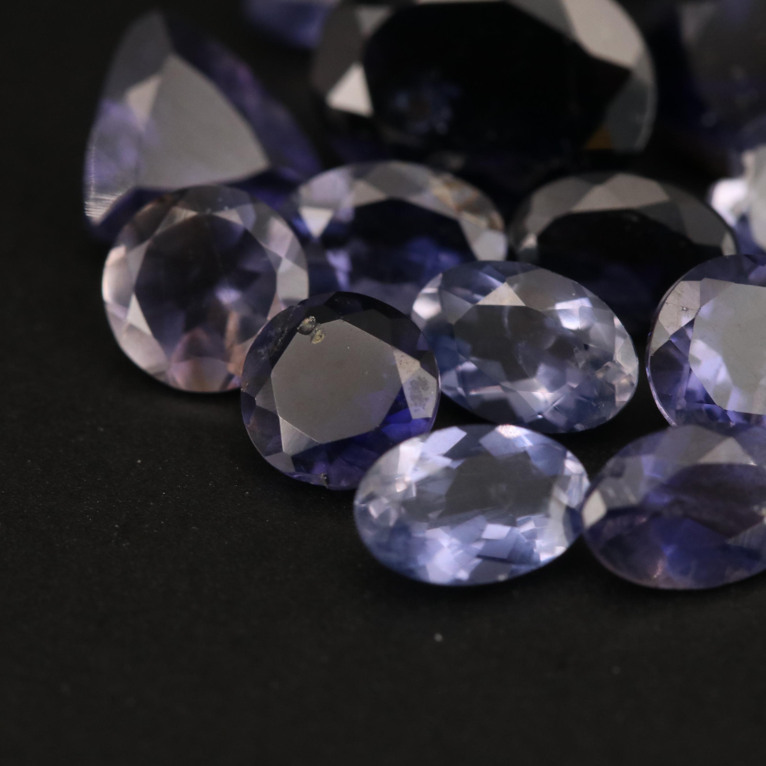 Loose 10.21 CTW Mixed Faceted Iolite