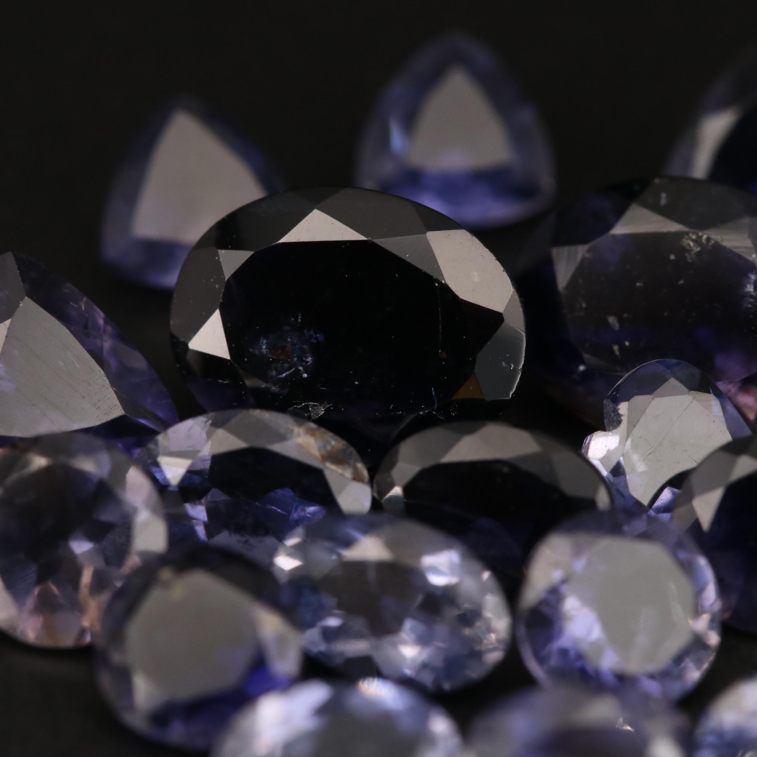 Loose 10.21 CTW Mixed Faceted Iolite