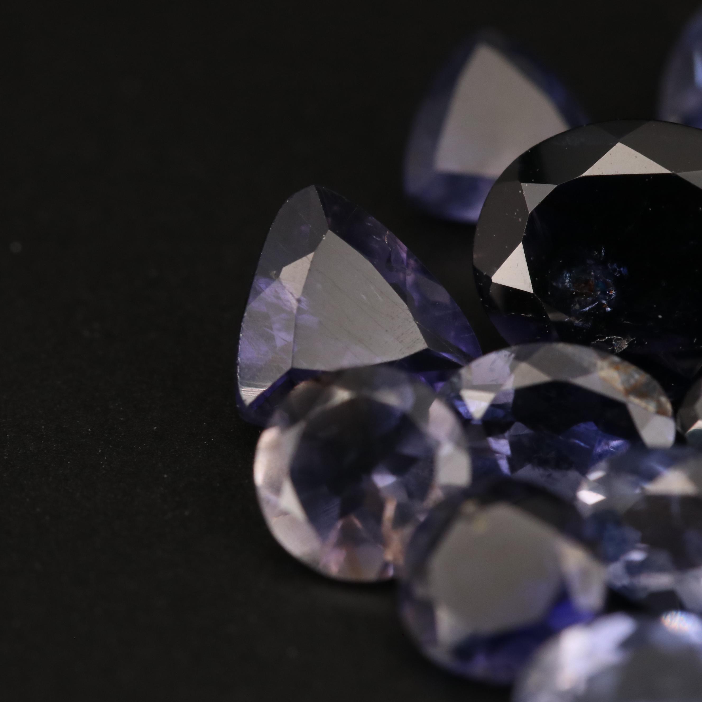 Loose 10.21 CTW Mixed Faceted Iolite