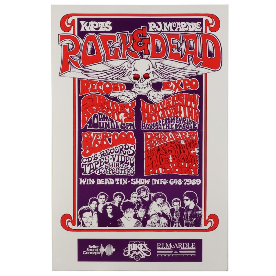1989 Pittsburgh Rock & Dead Record Expo Poster