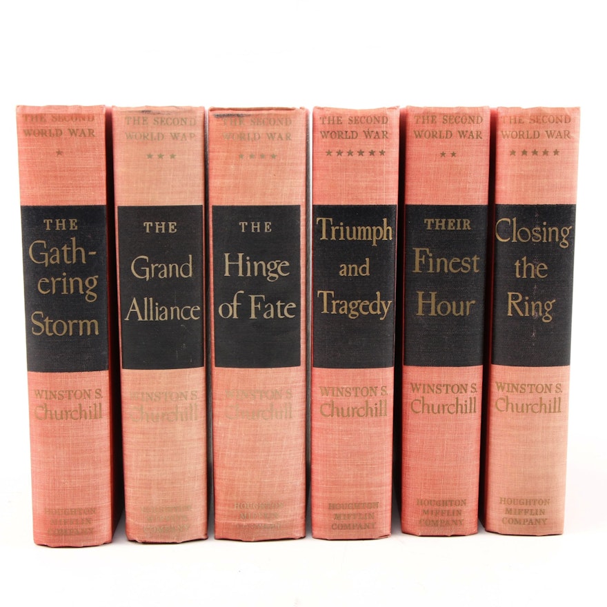 First Edition "The Second World War" Set by Winston Churchill, 1948 - 1953