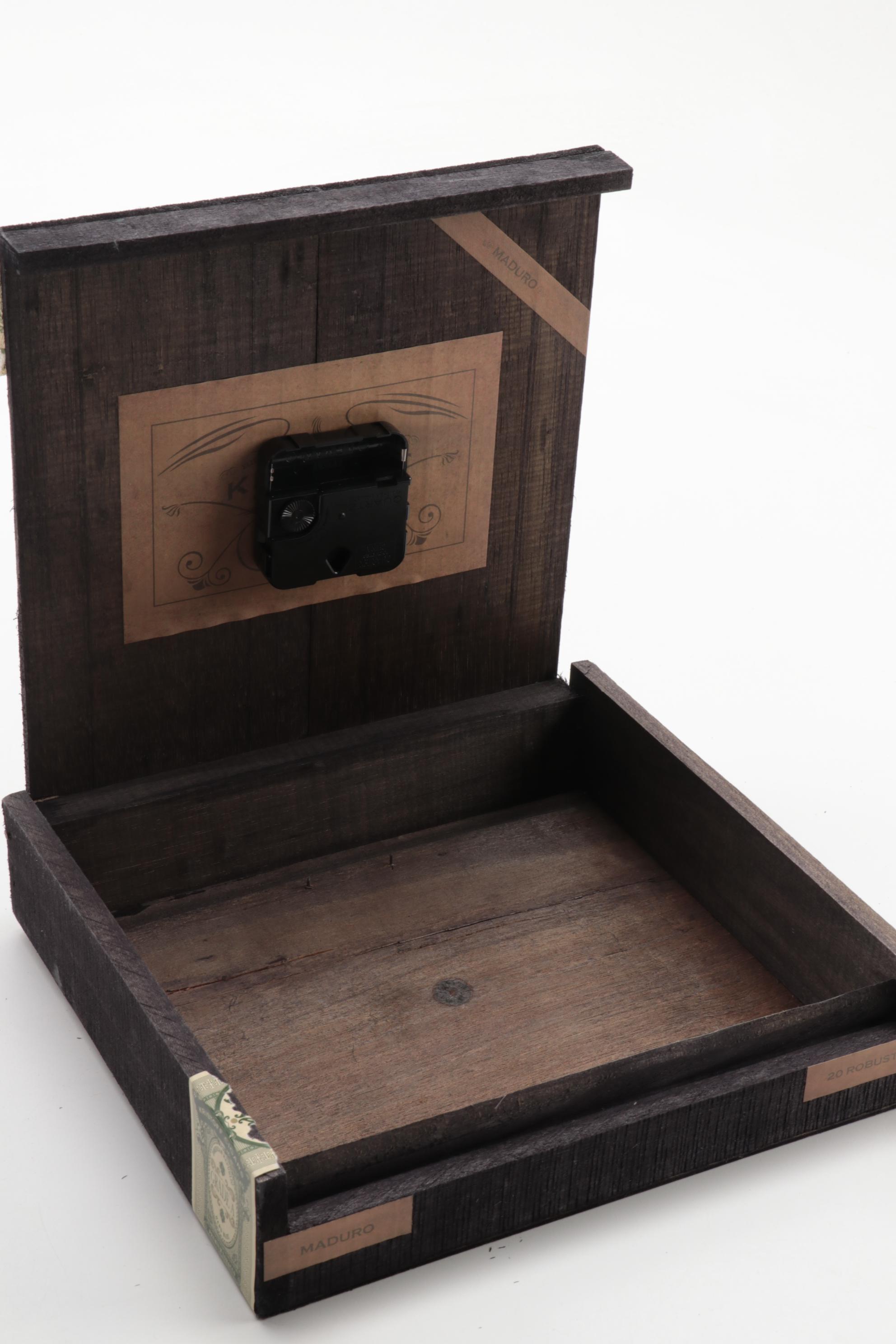 Wooden Chest, Rustic BoxClox, Ceramic Elephant and Embellished Metal Box