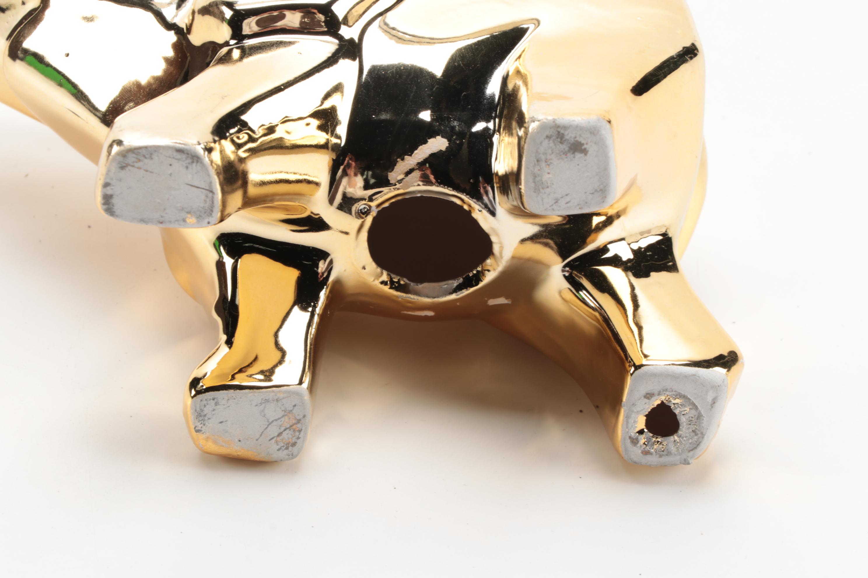 Wooden Chest, Rustic BoxClox, Ceramic Elephant and Embellished Metal Box