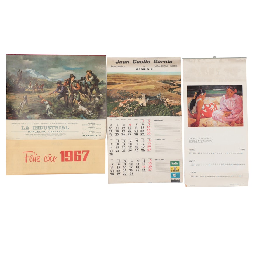 Offset Lithograph Calendars, circa 1966