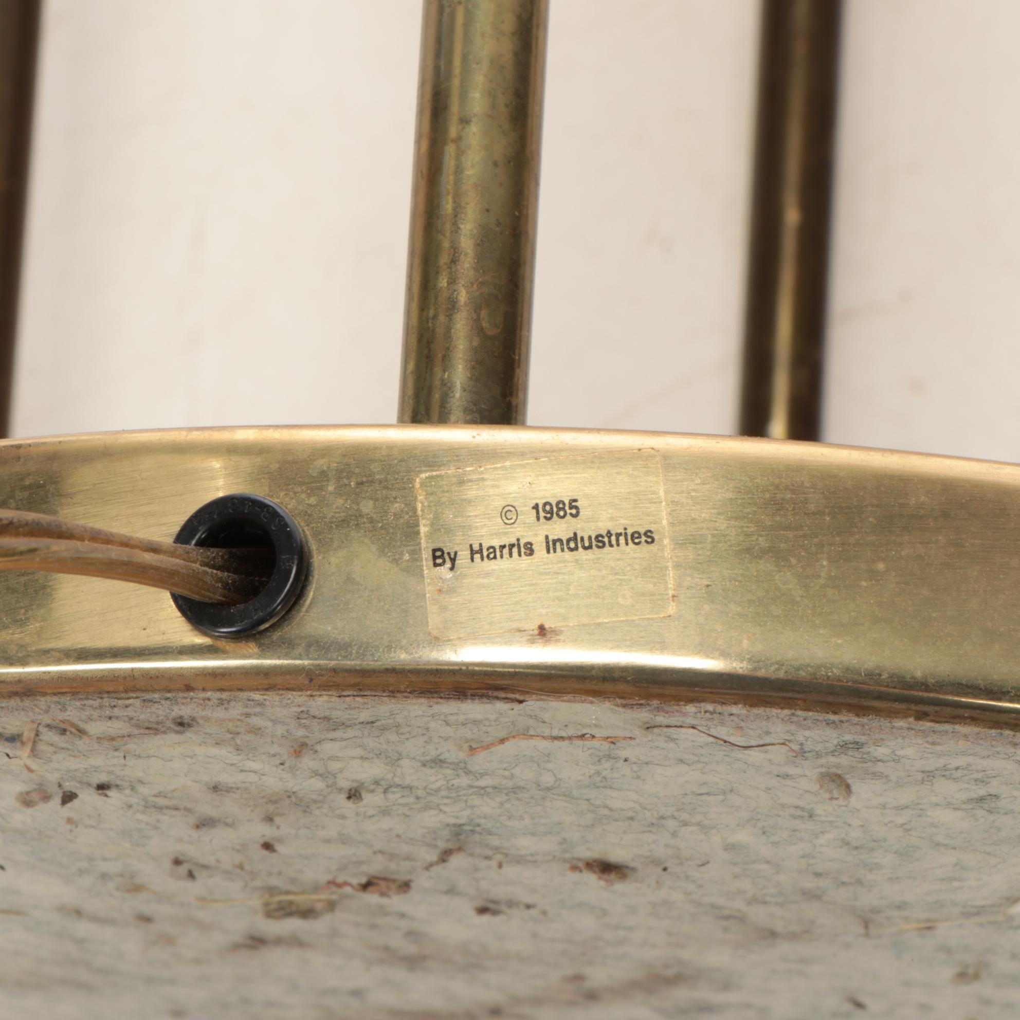 Harris Industries Brass Calla Lily Table Lamp, 1980s