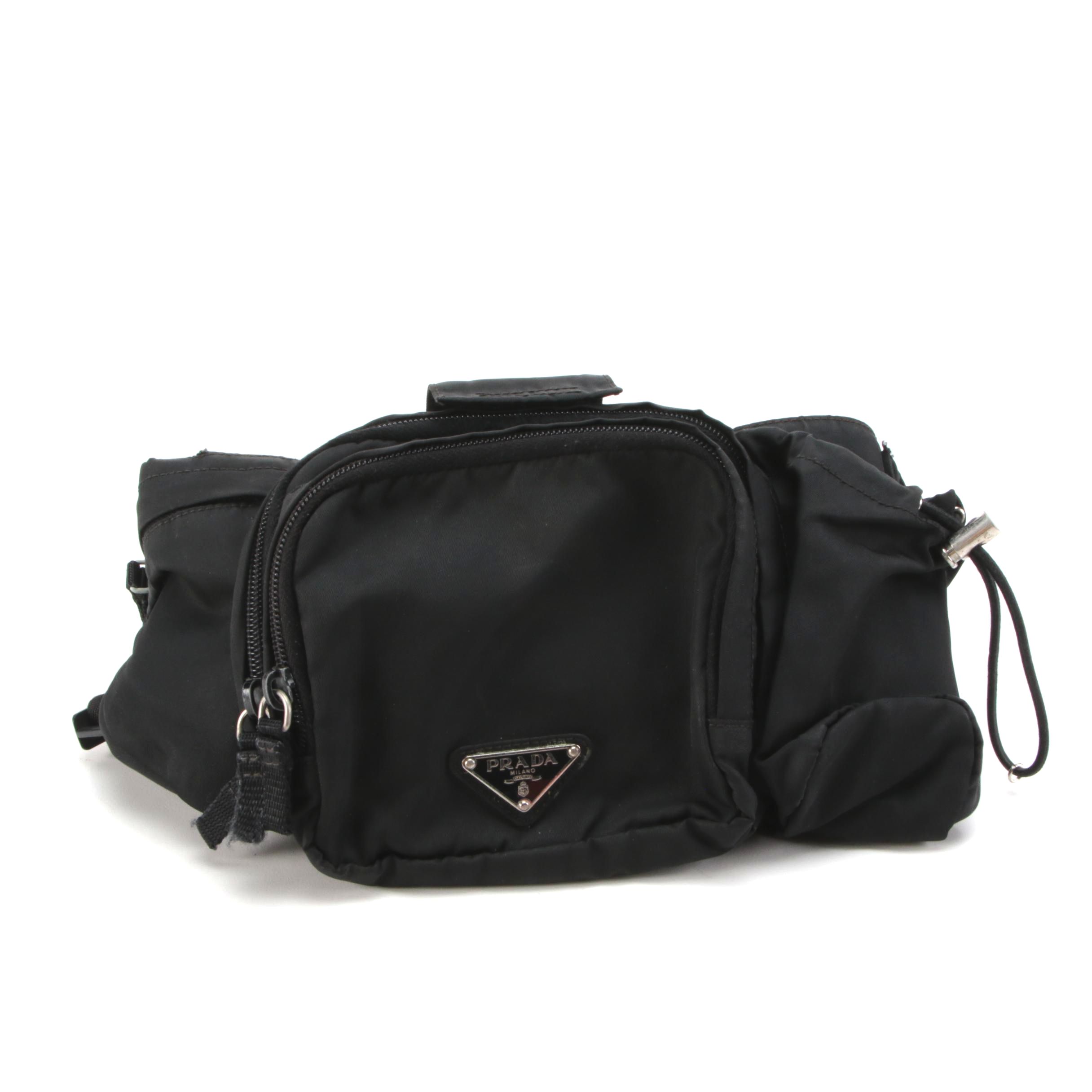 Prada Belt Bag in Black Tessuto Nylon