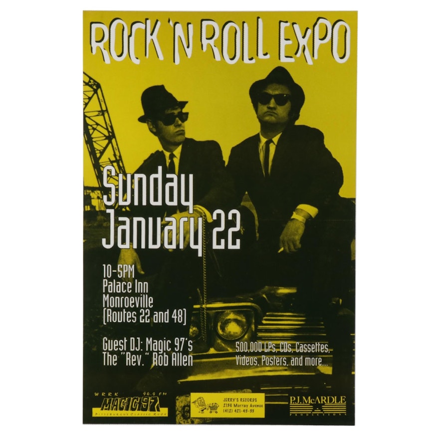 The Blues Brothers Themed Rock 'N Roll Expo Poster