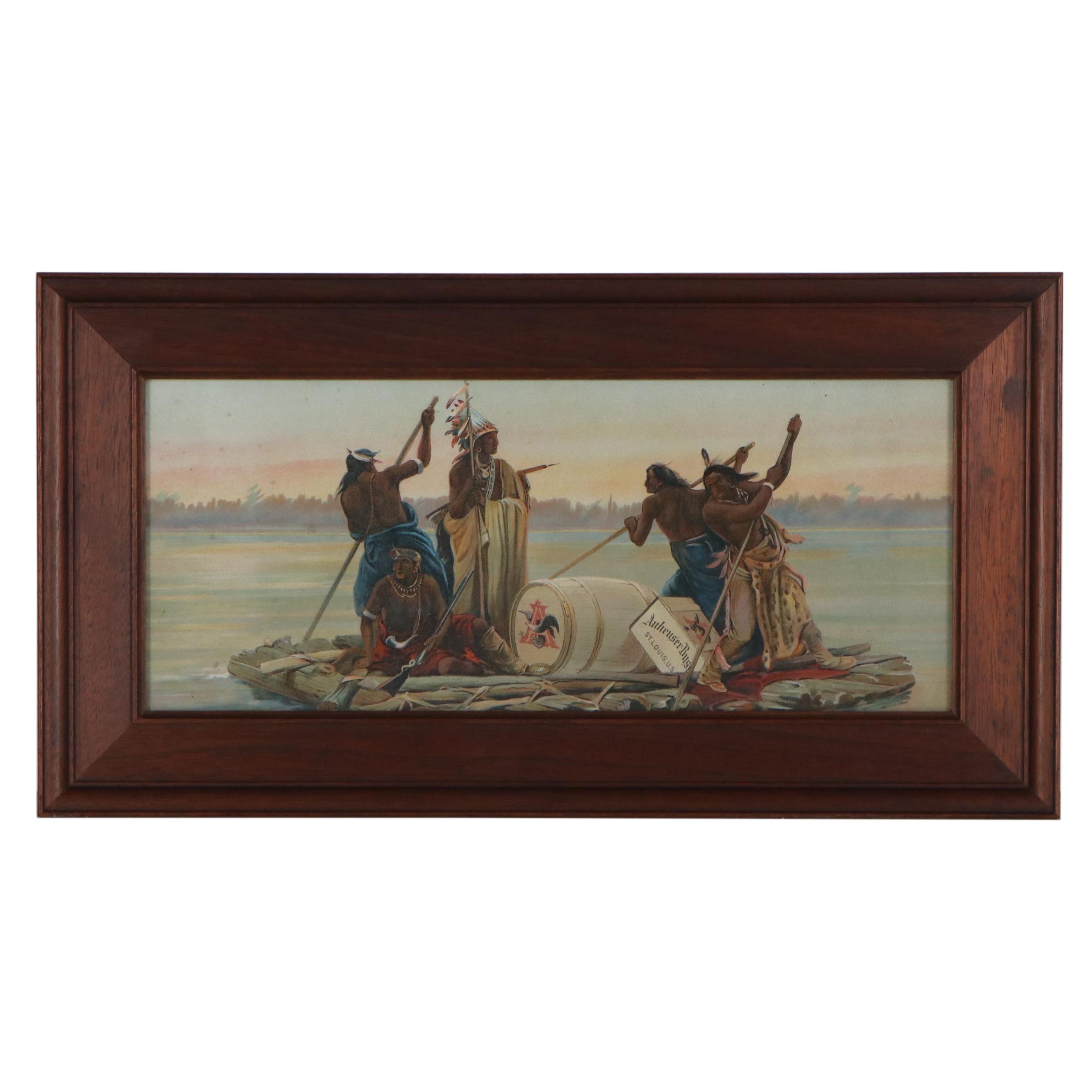 Anheuser-Busch Chromolithograph Advertisement "Father of Waters," circa 1912
