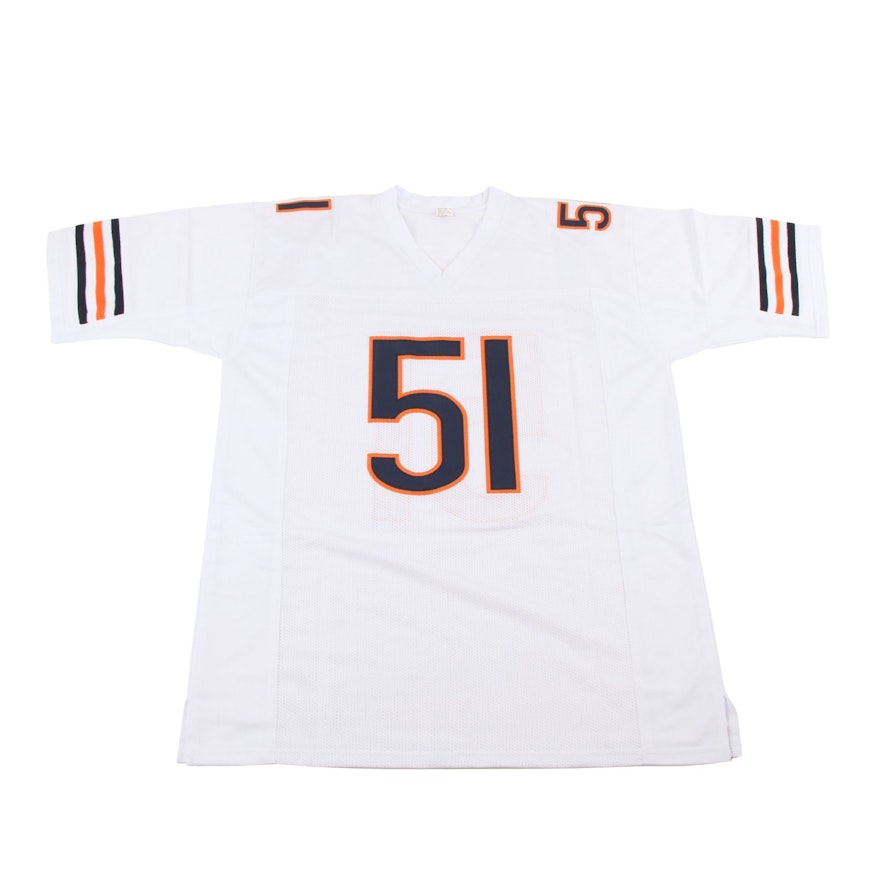 Dick Butkus Signed Chicago Bears Football Jersey, JSA COA