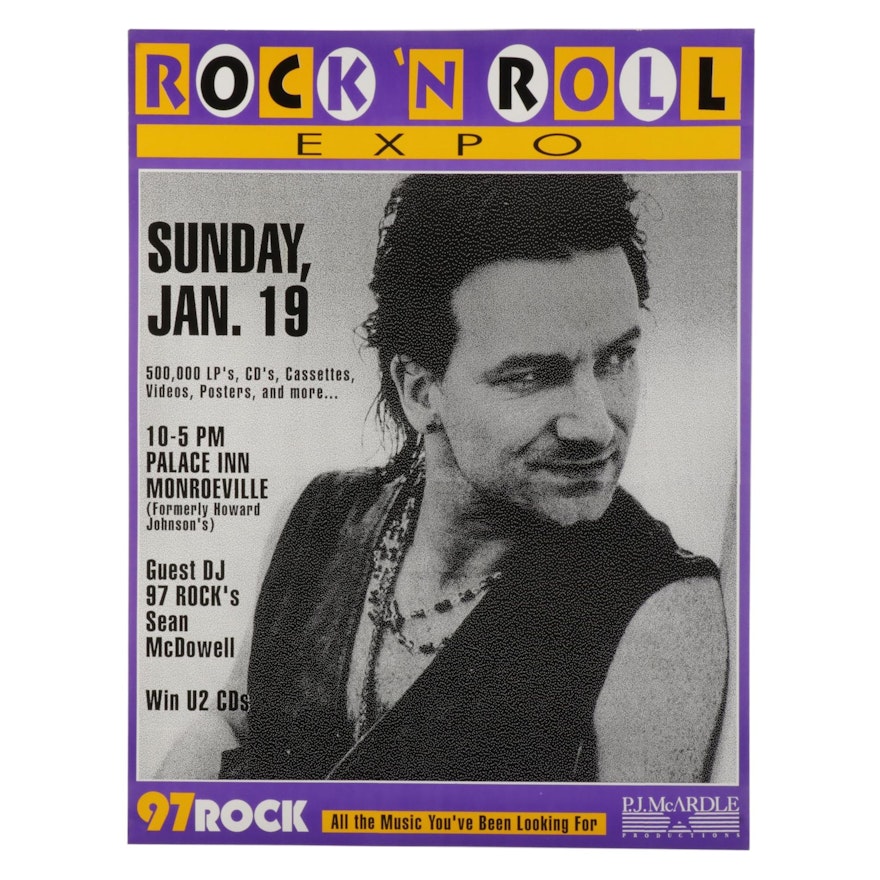 Bono Themed Pittsburgh Rock 'N Roll Expo Poster