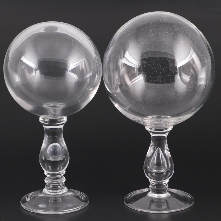 Decorative Glass Spheres on Stands