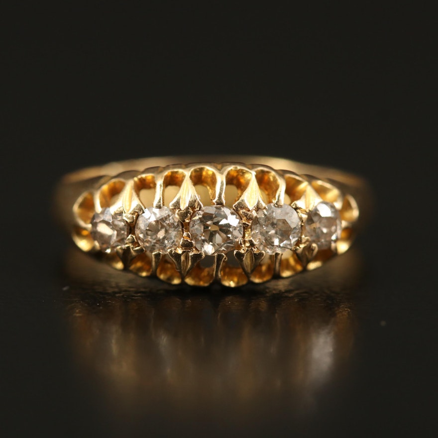 Victorian 18K Diamond Openwork Ring