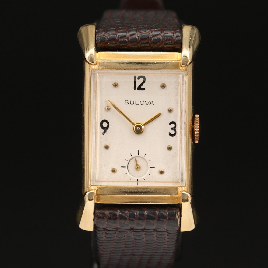 1947 Bulova 14K Stem Wind Wristwatch