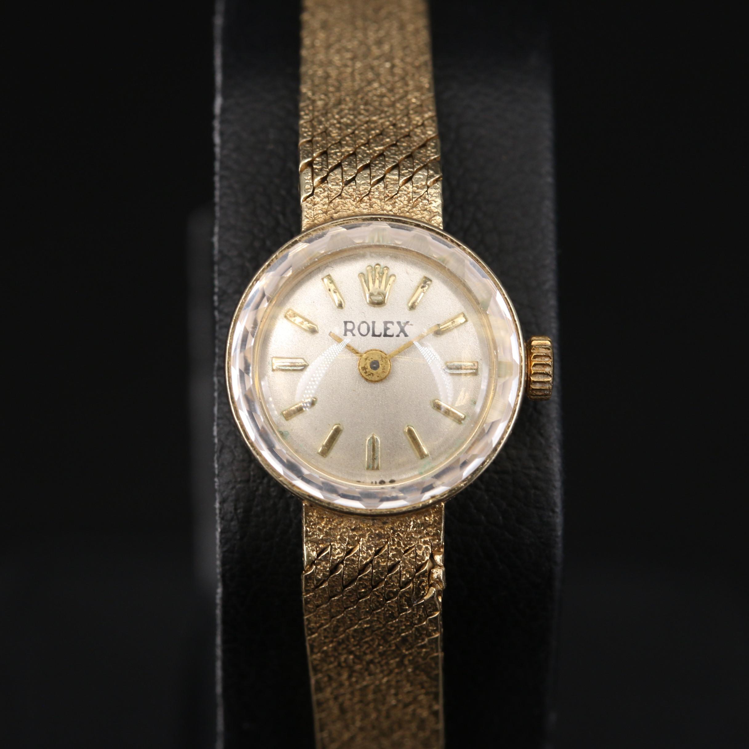 Rolex 14K Watch Case with Non Rolex Quartz Movement