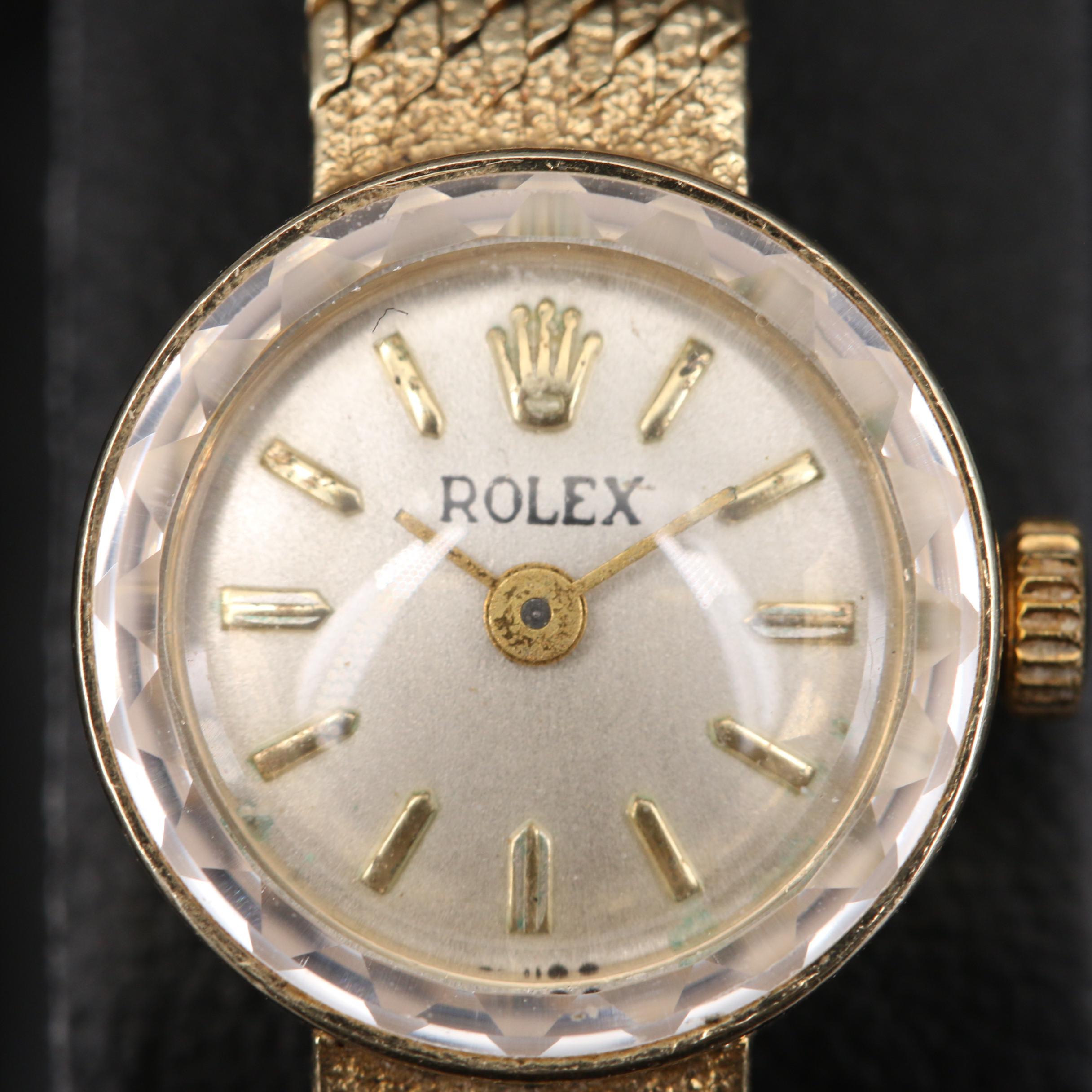 Rolex 14K Watch Case with Non Rolex Quartz Movement