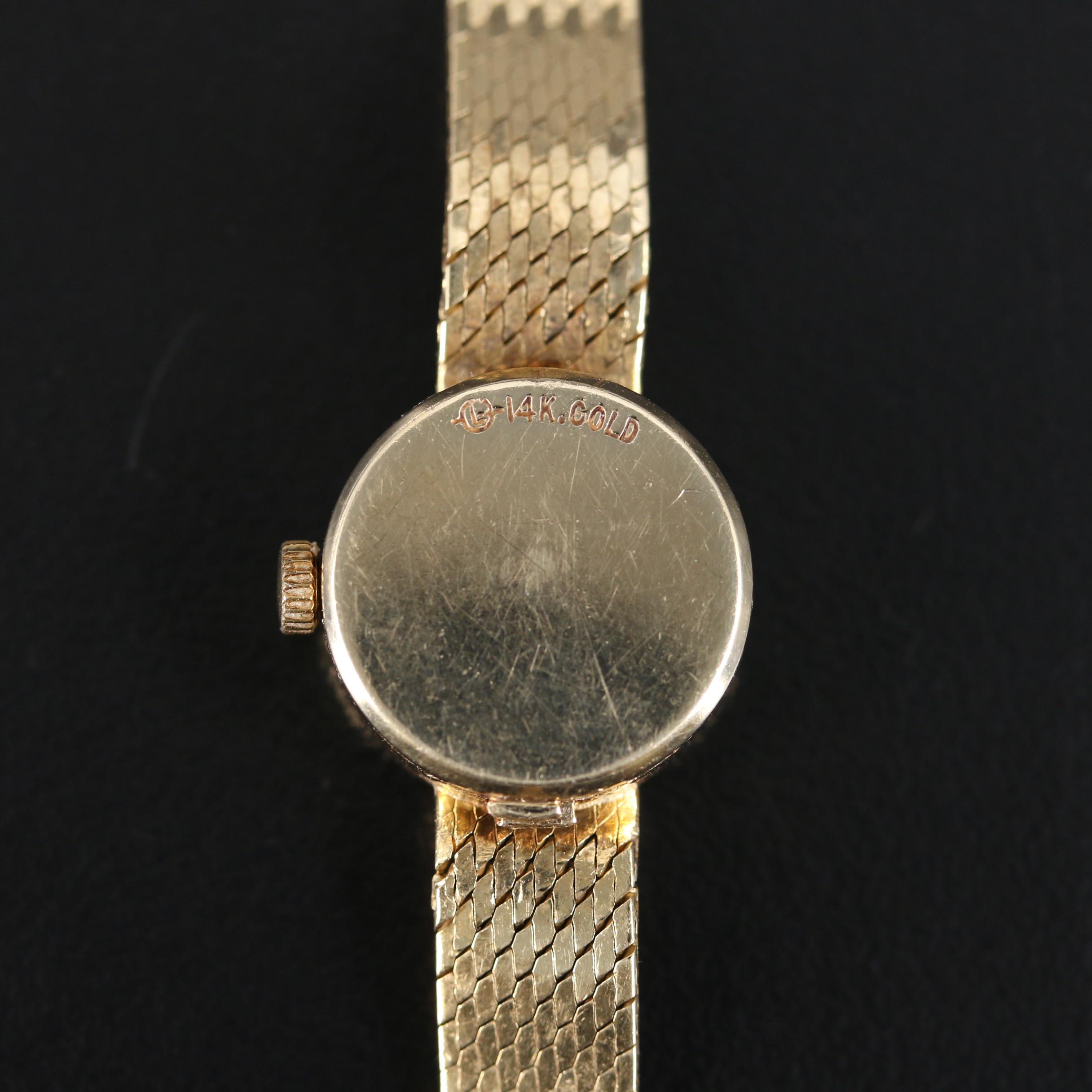 Rolex 14K Watch Case with Non Rolex Quartz Movement