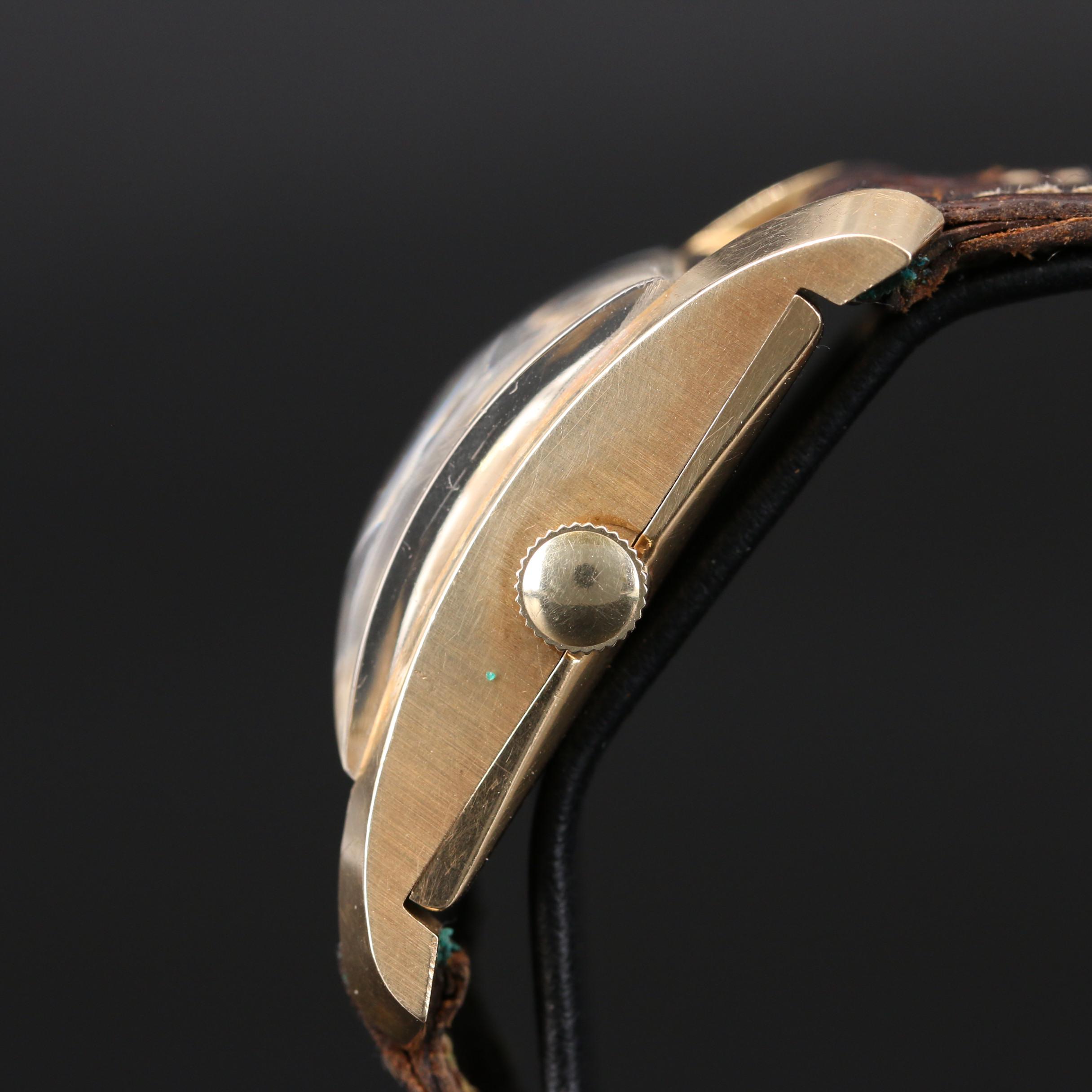 1950 Longines President Jackson II 14K Gold Stem Wind Watch